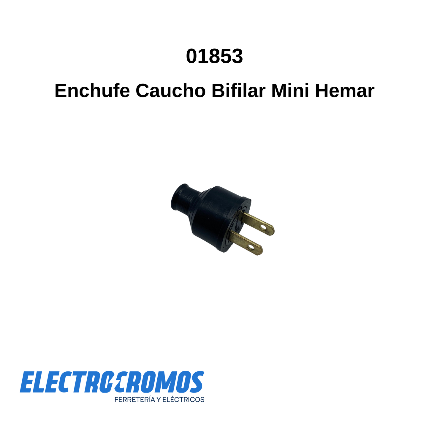 Enchufe Caucho Bifilar Mini Hemar 10A Econ