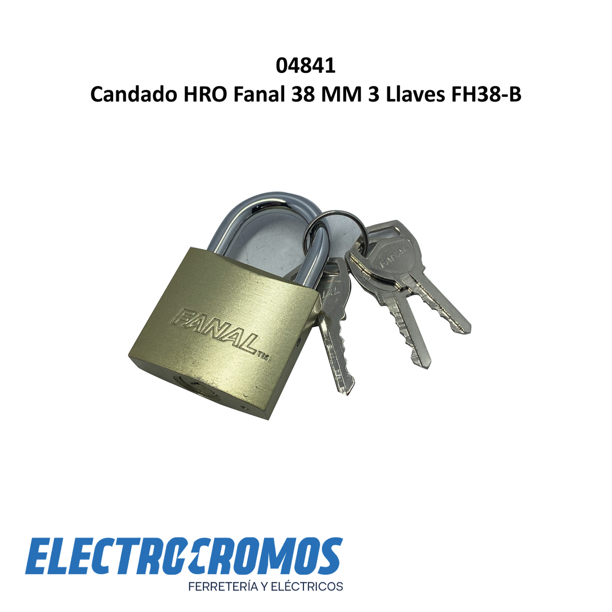 Candado HRO Fanal 38 MM 3 Llaves FH38-B