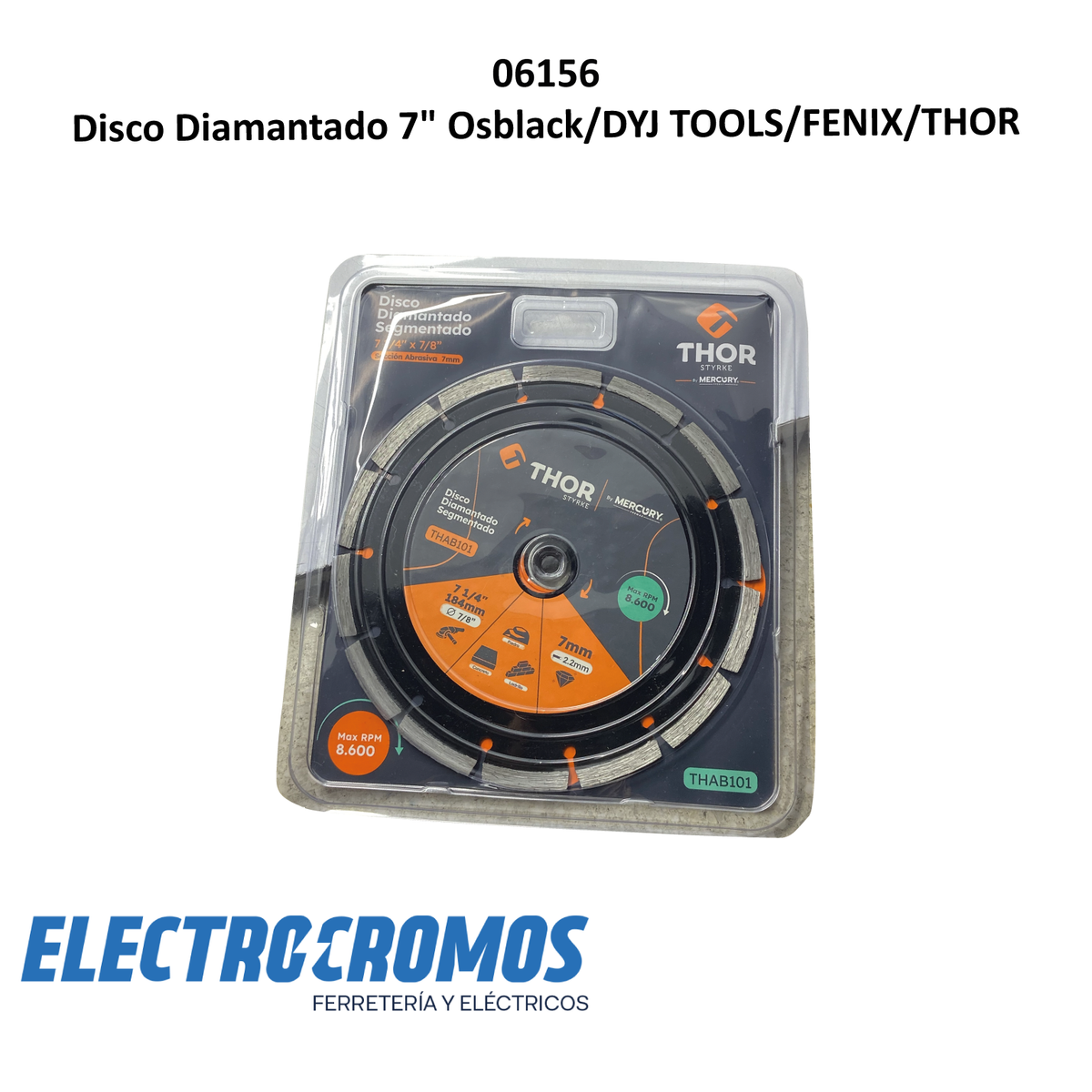 Disco Diamantado 7" Osblack/DYJ TOOLS/FENIX