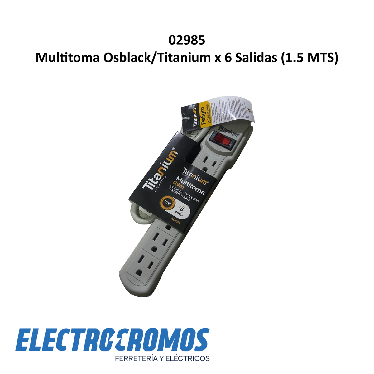 Multitoma Osblack/Titanium x 6 Salidas (1.5 MTS)