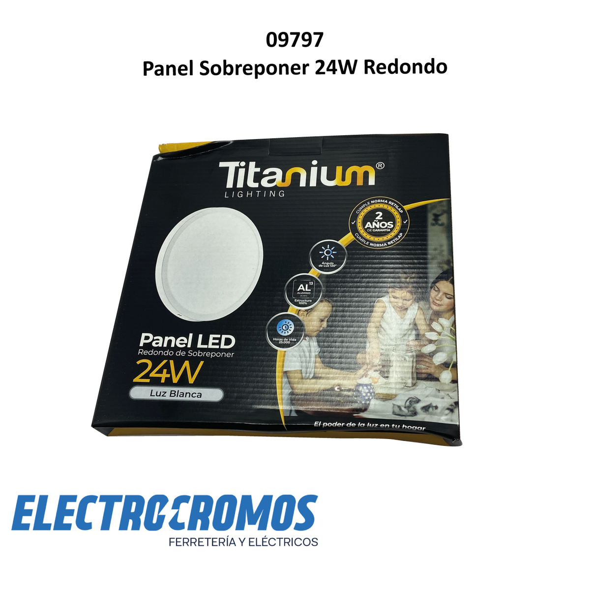 Panel Sobreponer 24W Redondo