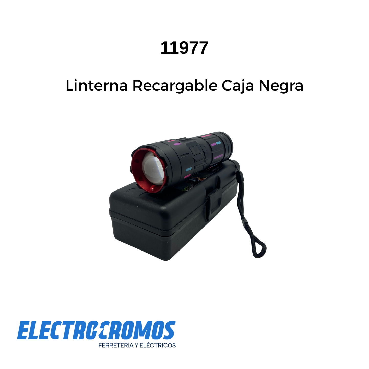 Linterna Recargable Caja Negra LT -10