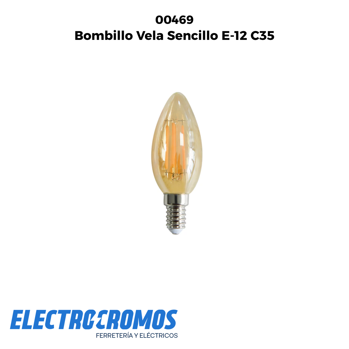 Bombillo Vela Sencillo E-12 C35