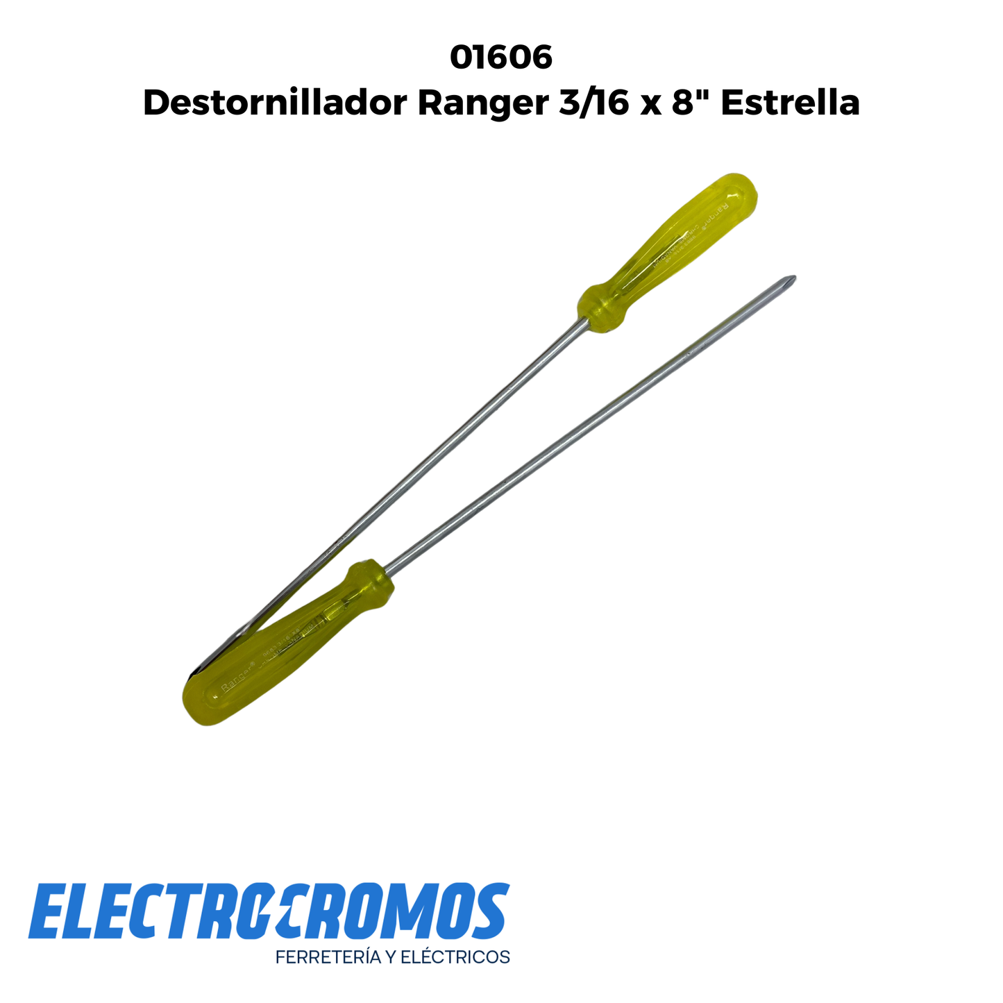Destornillador Ranger 3/16 x 8" Estrella