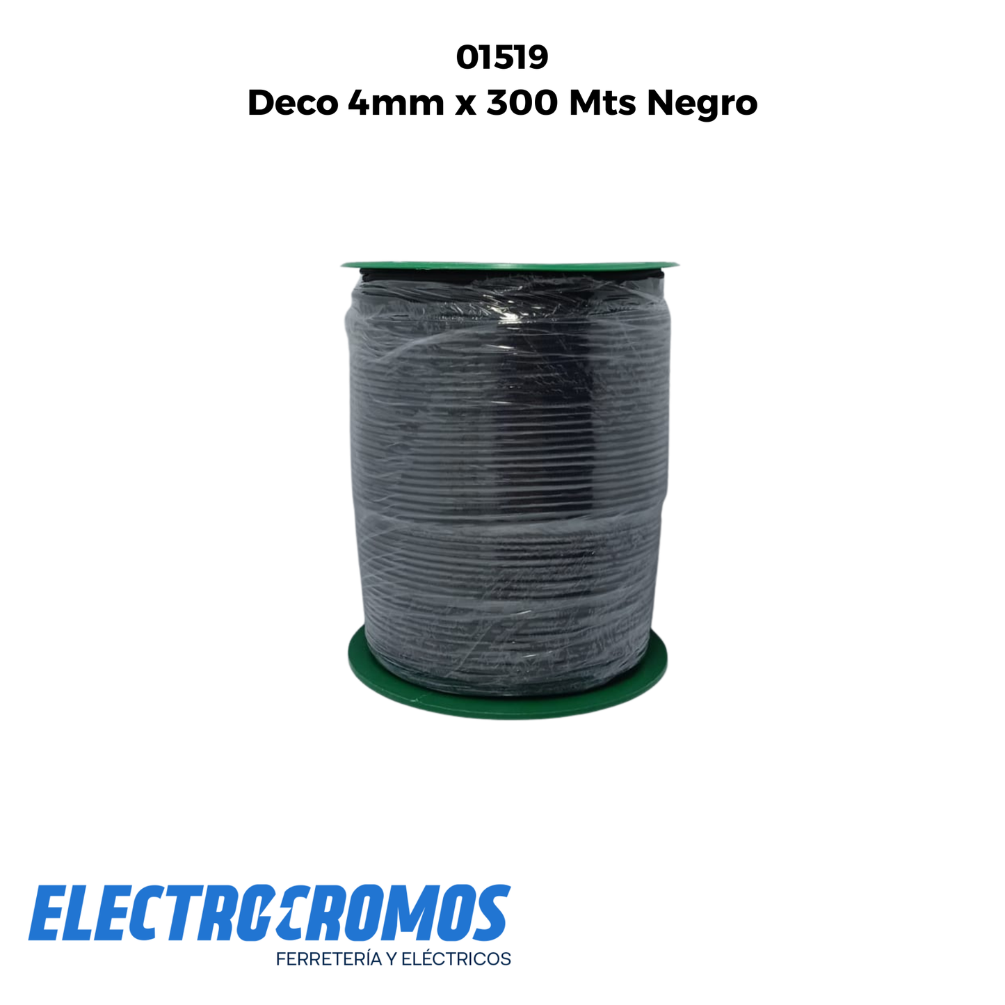 Deco 4mm x 300 Mts Negro