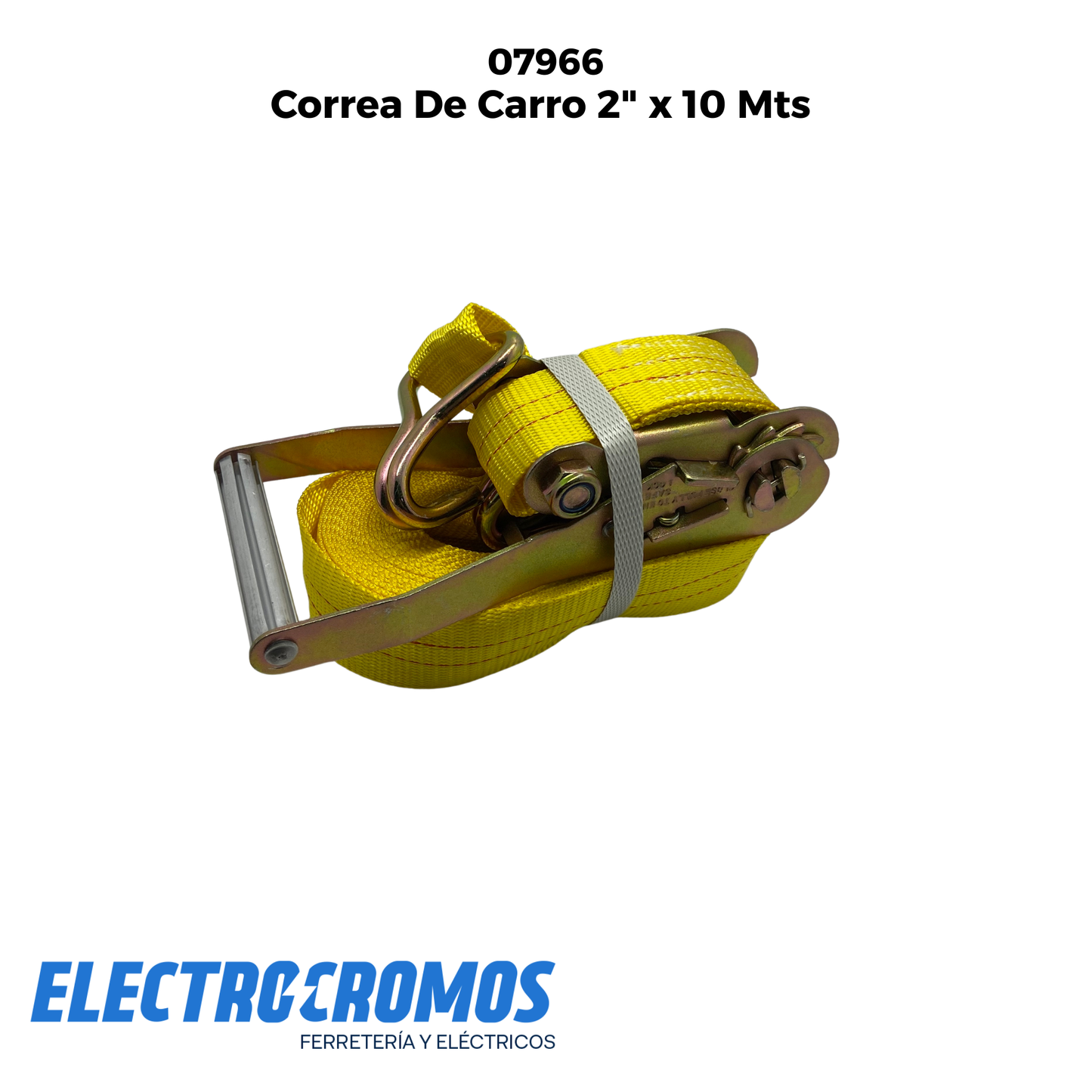 Correa De Carro 2" x 10 Mts Naranja/Amarilla BK-1389