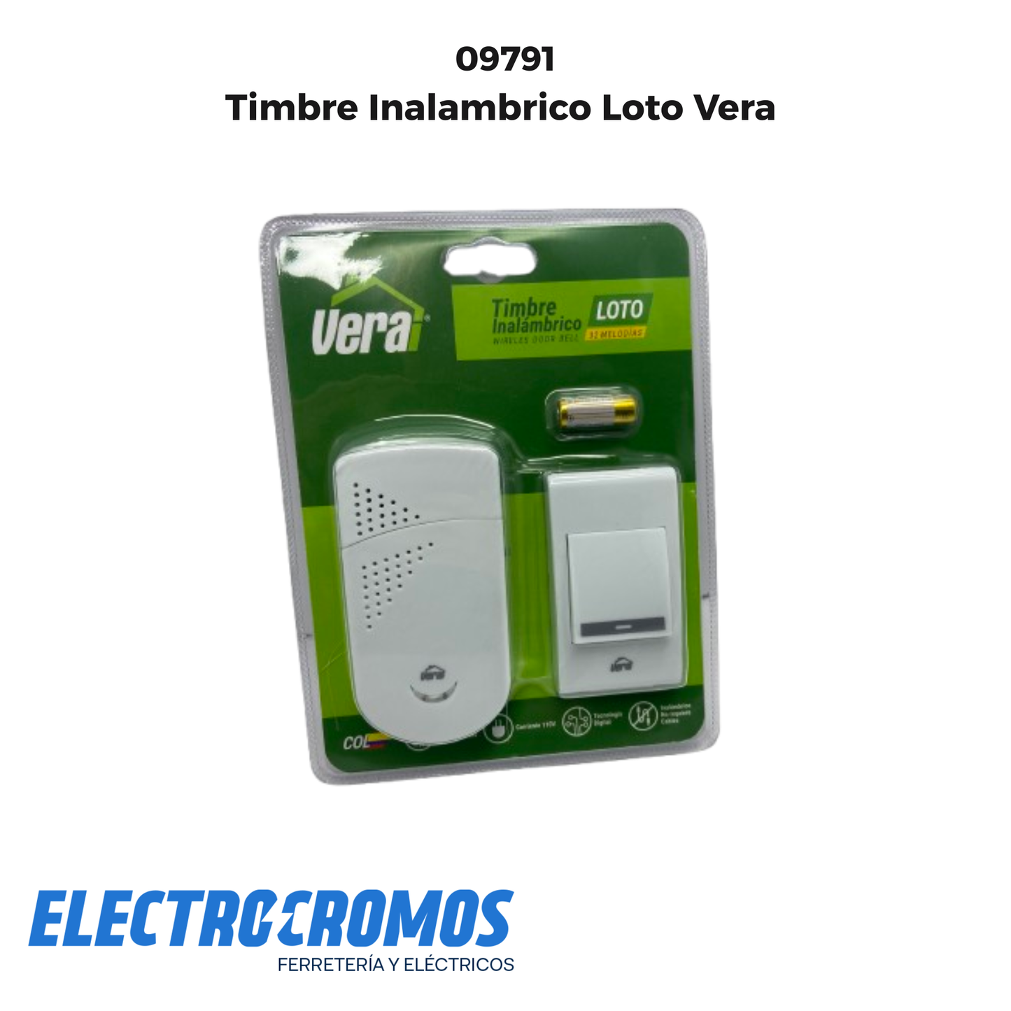 Timbre Inalambrico Loto Vera 32M