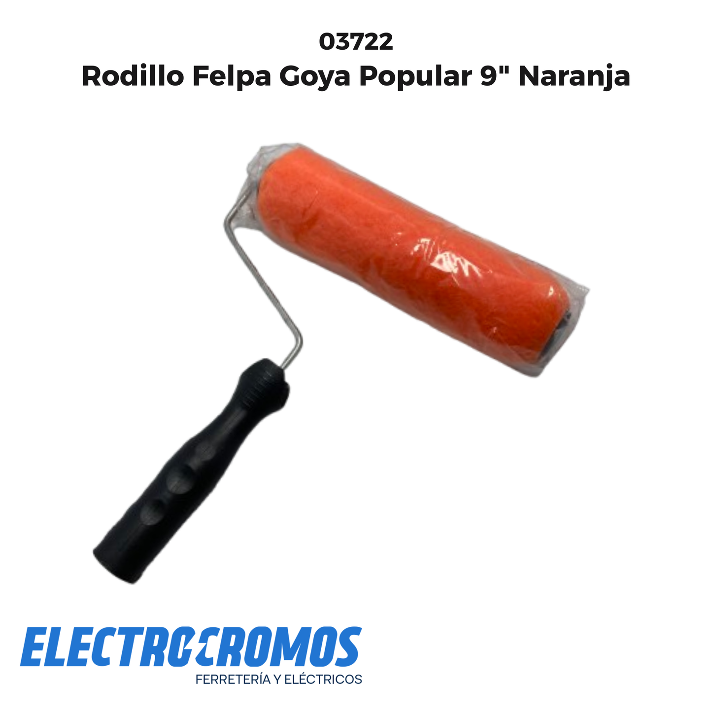 Rodillo Felpa Goya Popular 9" Naranja