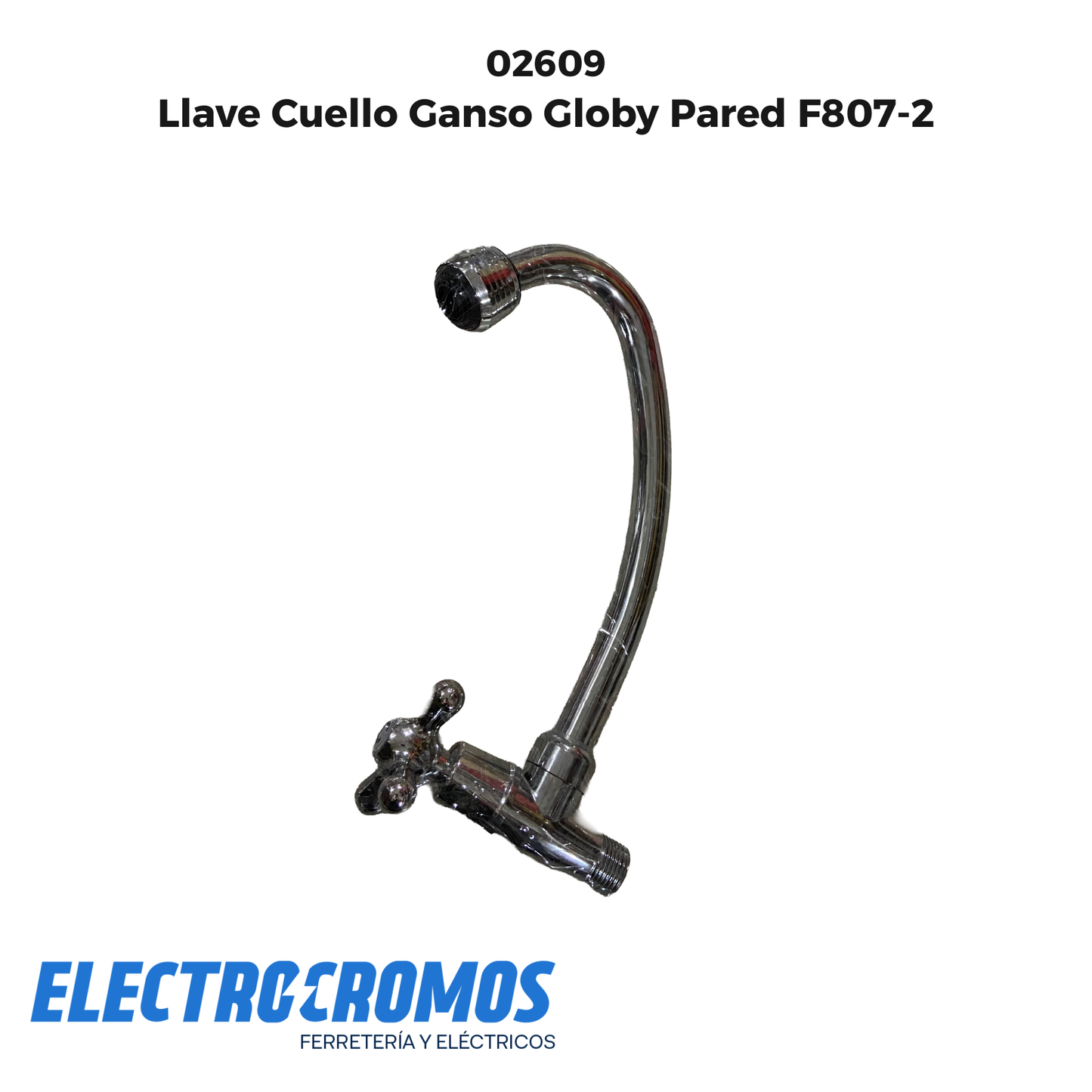 Llave Cuello Ganso Globy Pared F807-2