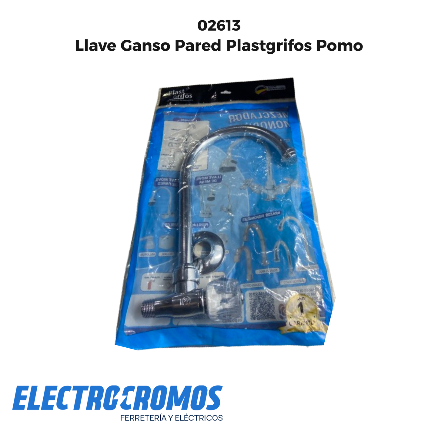 Llave Ganso Pared Plastgrifos Pomo