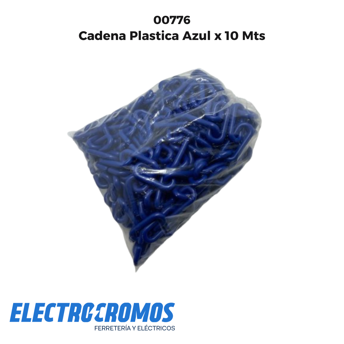 Cadena Plastica Azul x 10 Mts