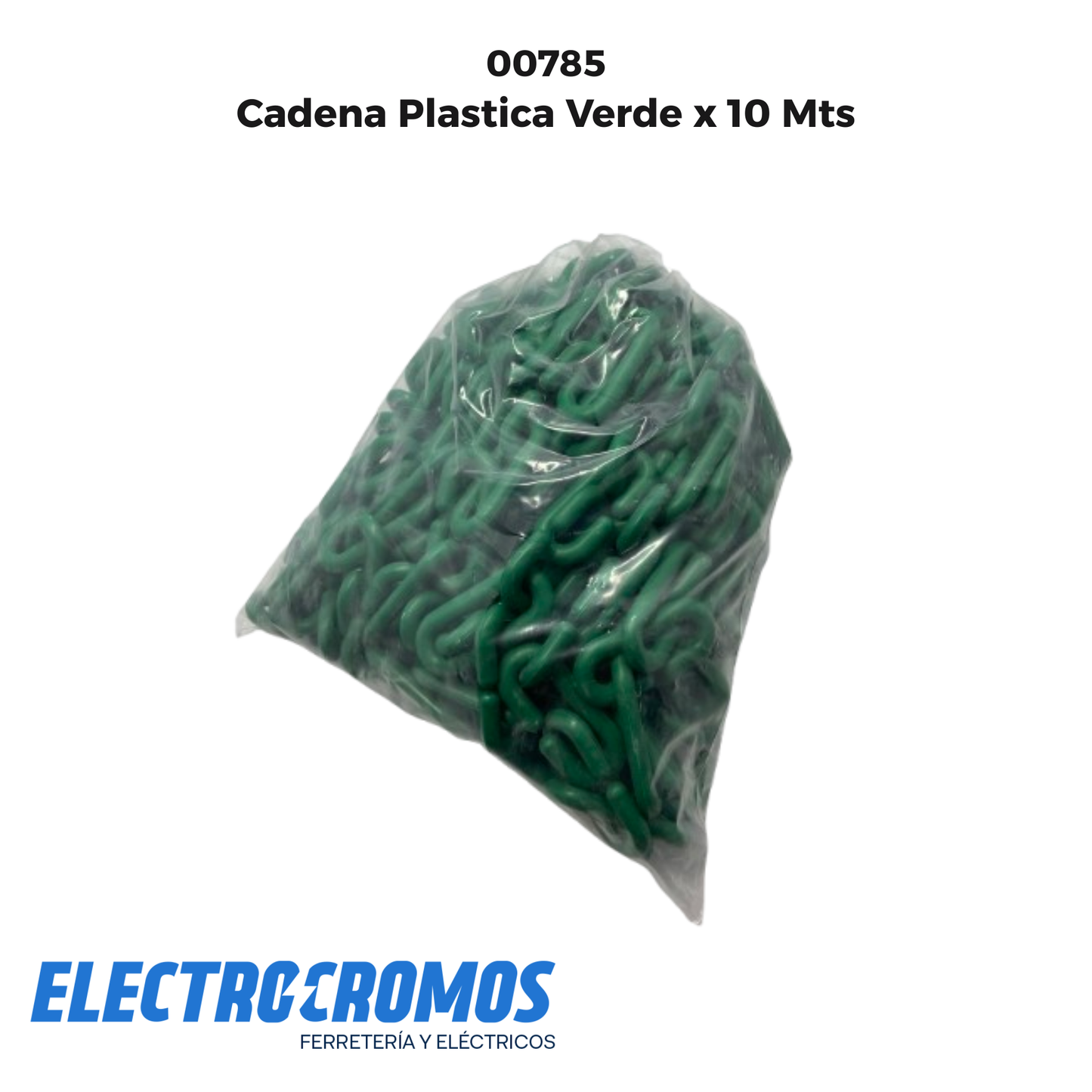 Cadena Plastica Verde x 10 Mts