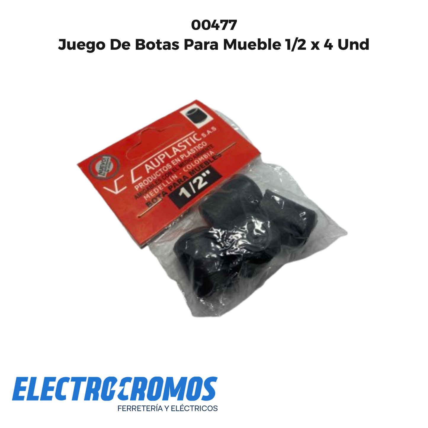 Juego De Botas Para Mueble 1/2 x 4 Und
