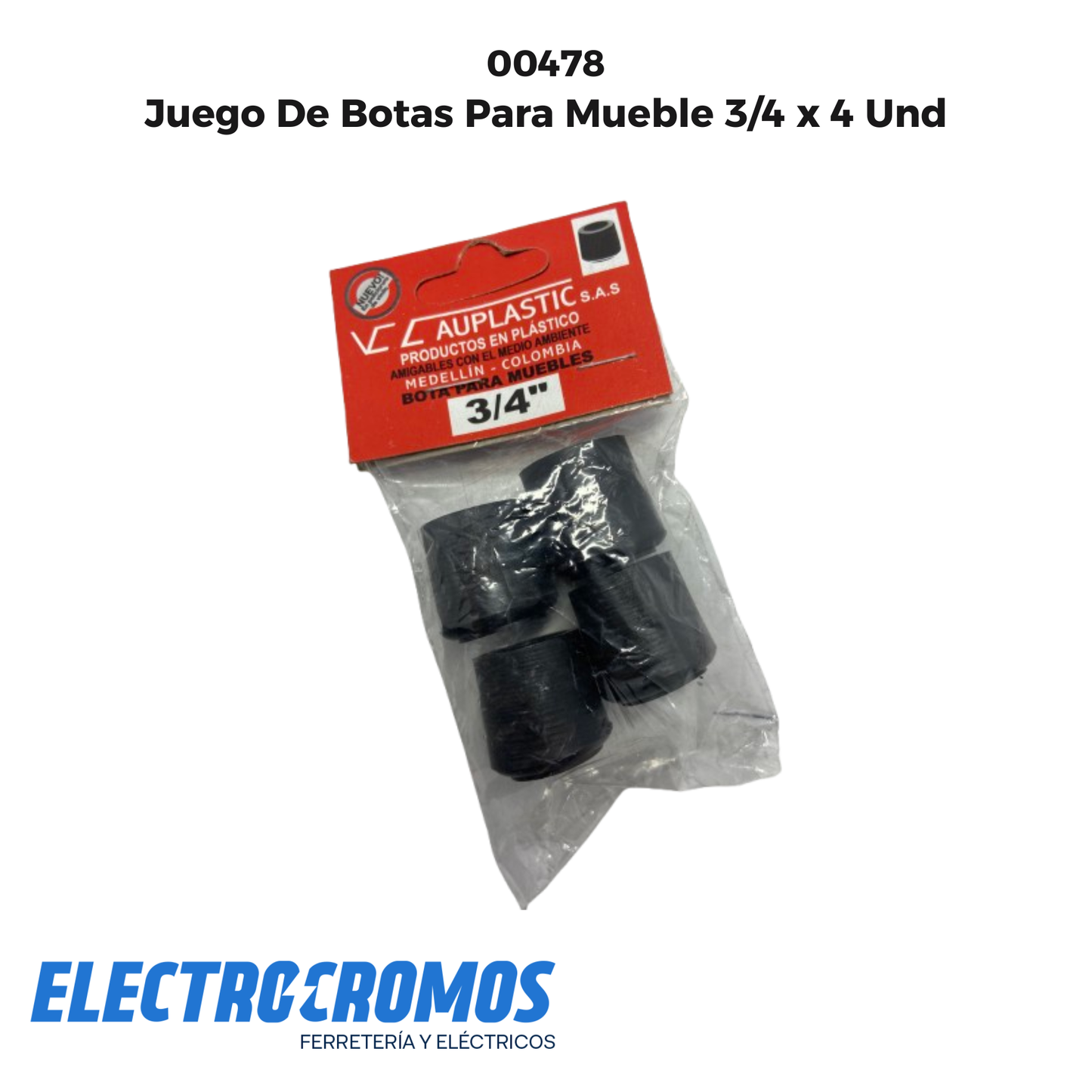 Juego De Botas Para Mueble 3/4 x 4 Und