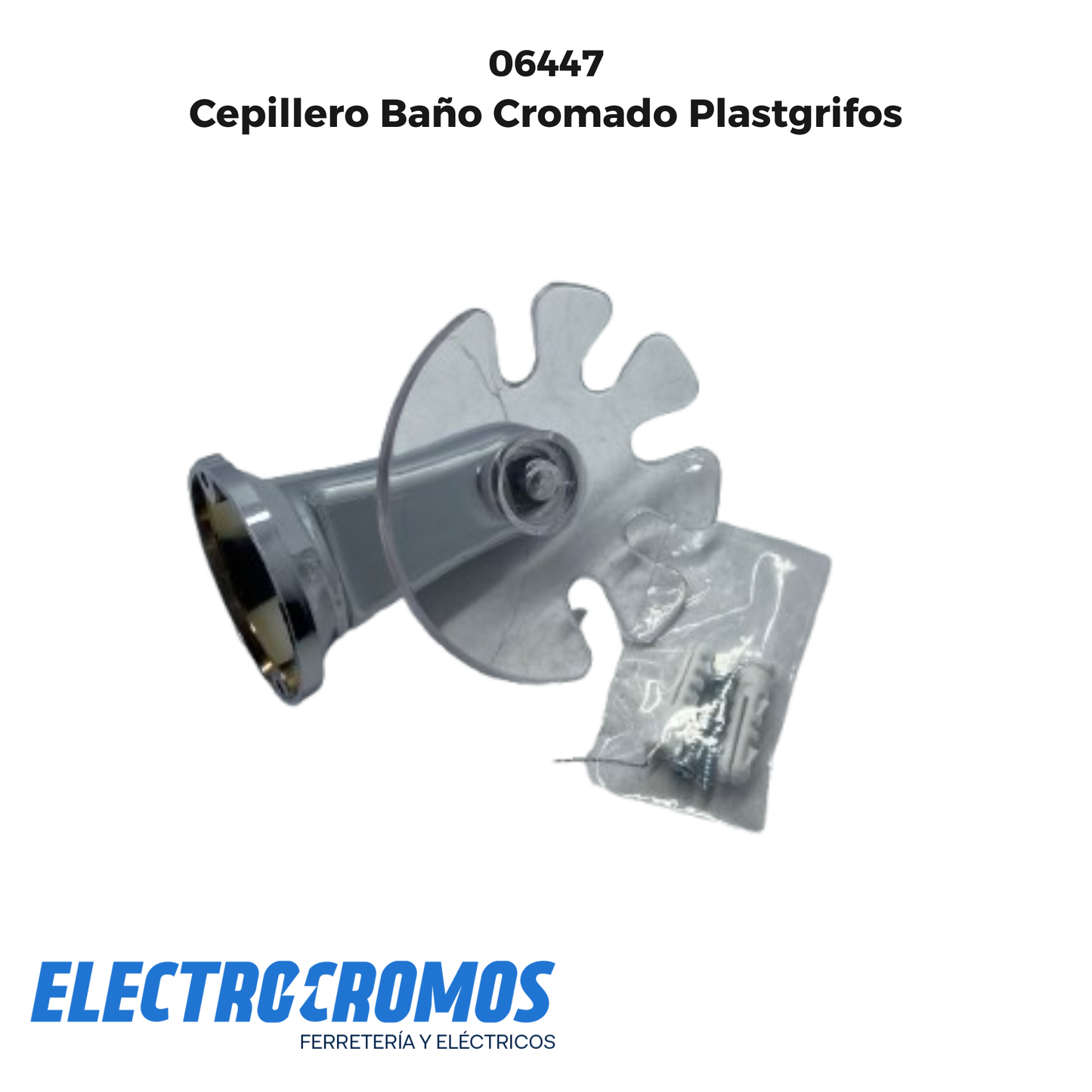 Cepillero Baño Cromado Plastgrifos