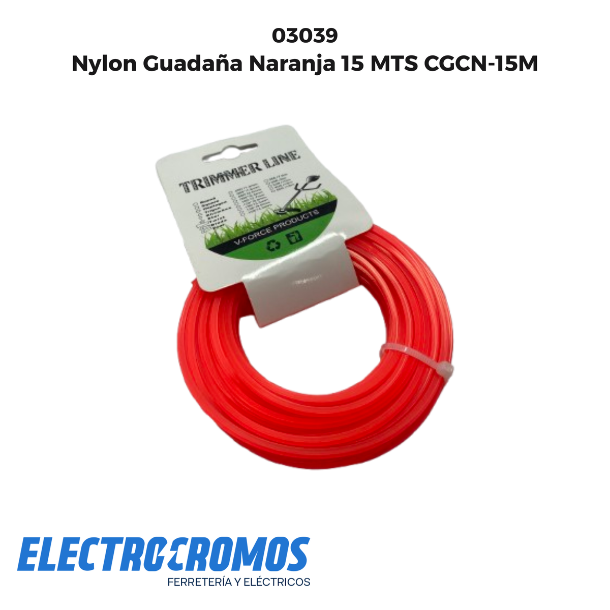 Nylon Guadaña Naranja 15 MTS CGCN-15M