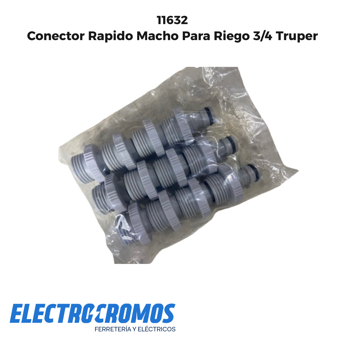 Conector Rapido Macho Para Riego 3/4 Truper
