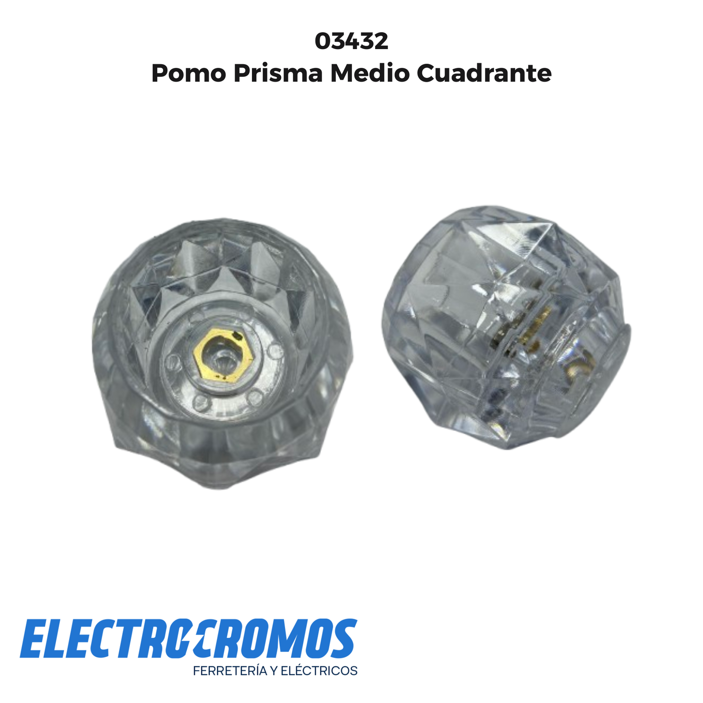 Pomo Prisma Medio Cuadrante