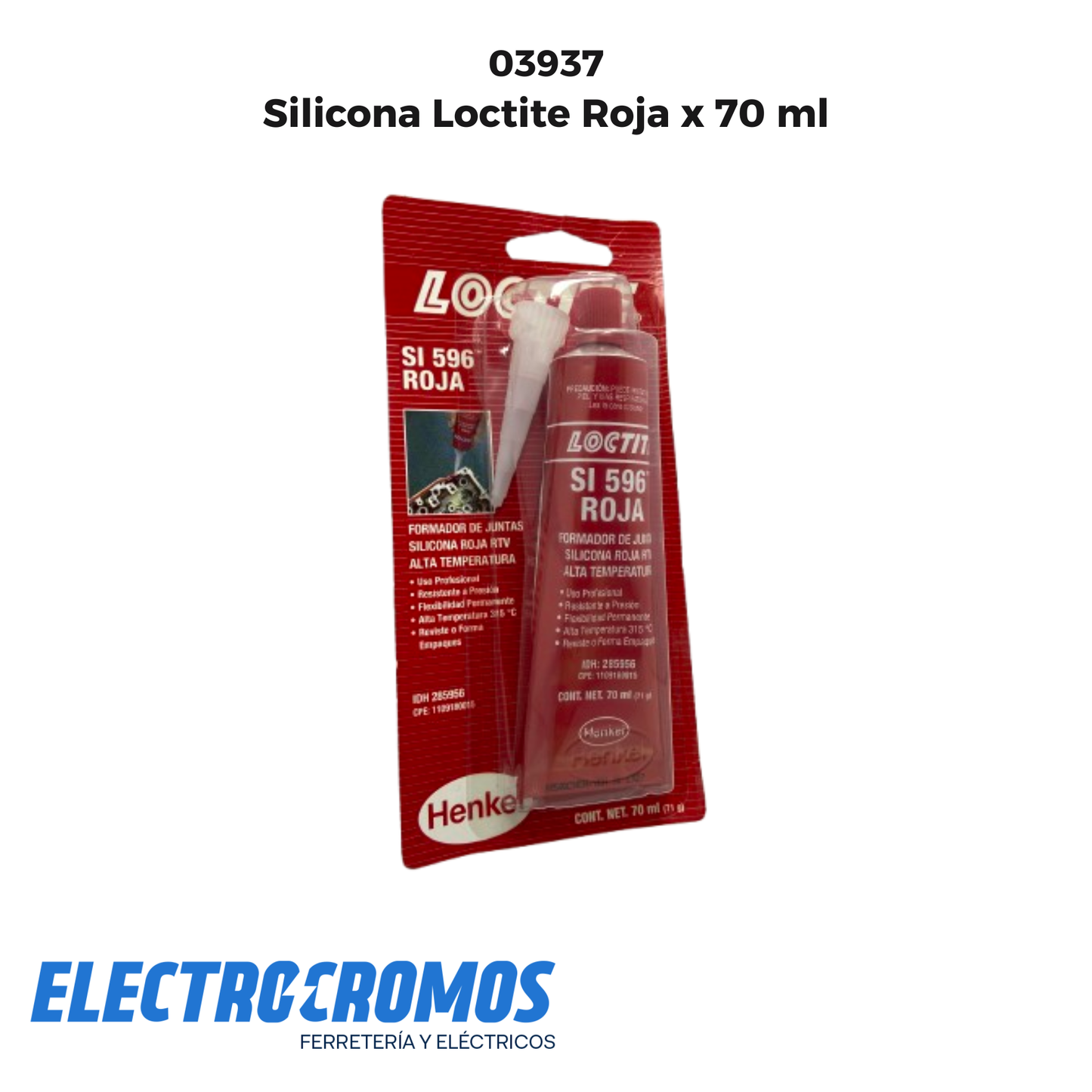 Silicona Loctite Roja x 70 ml