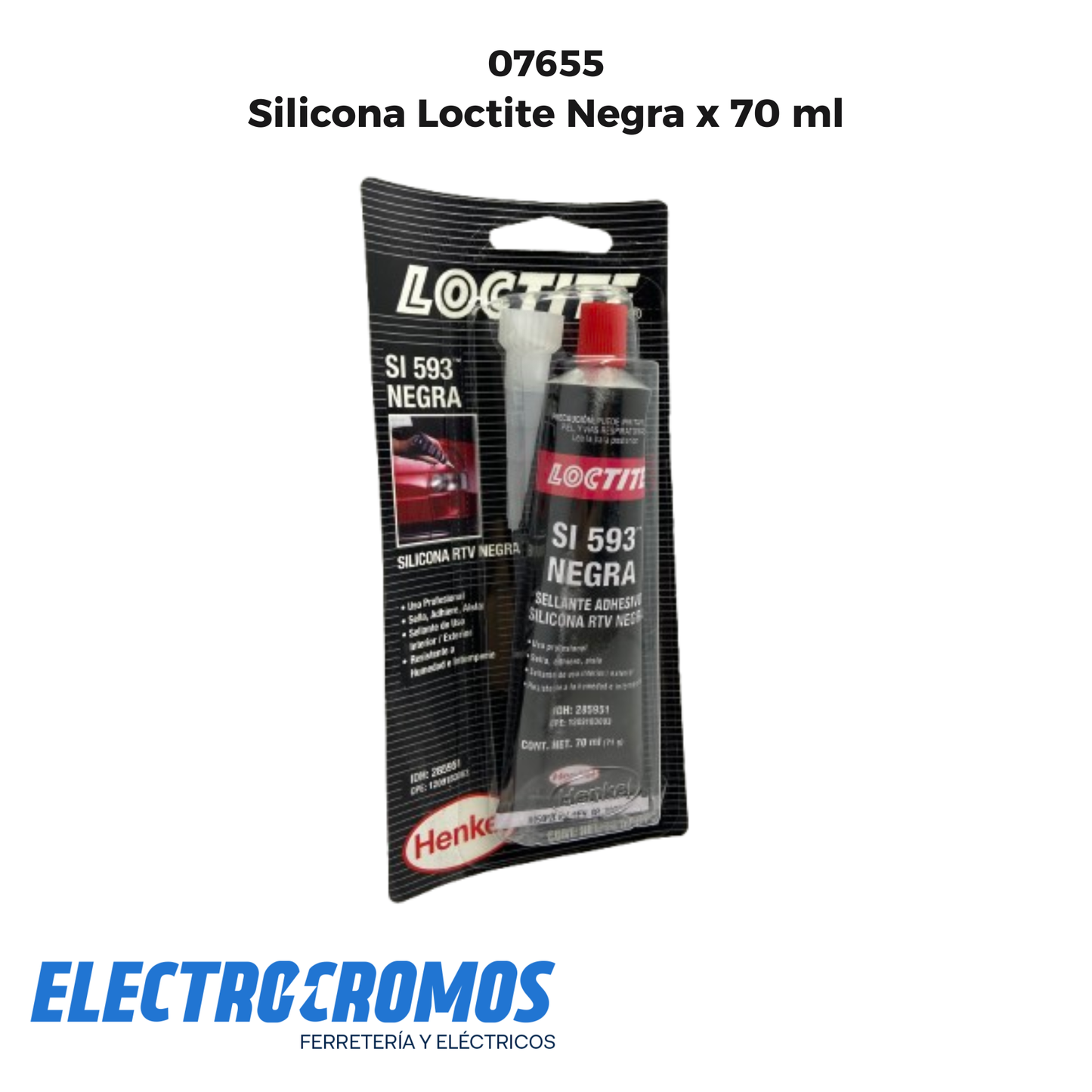 Silicona Loctite Negra x 70 ml
