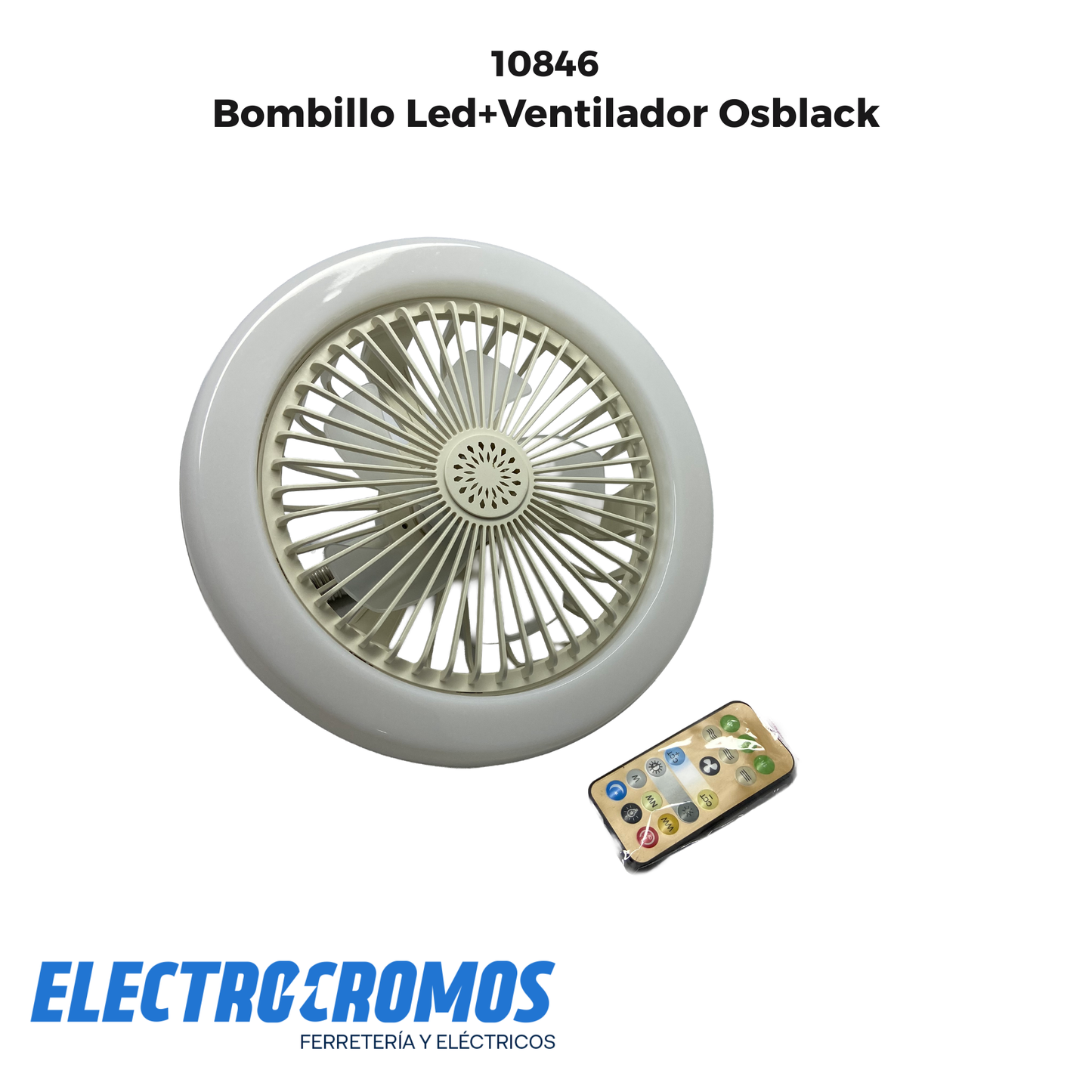 Bombillo Led+Ventilador Osblack
