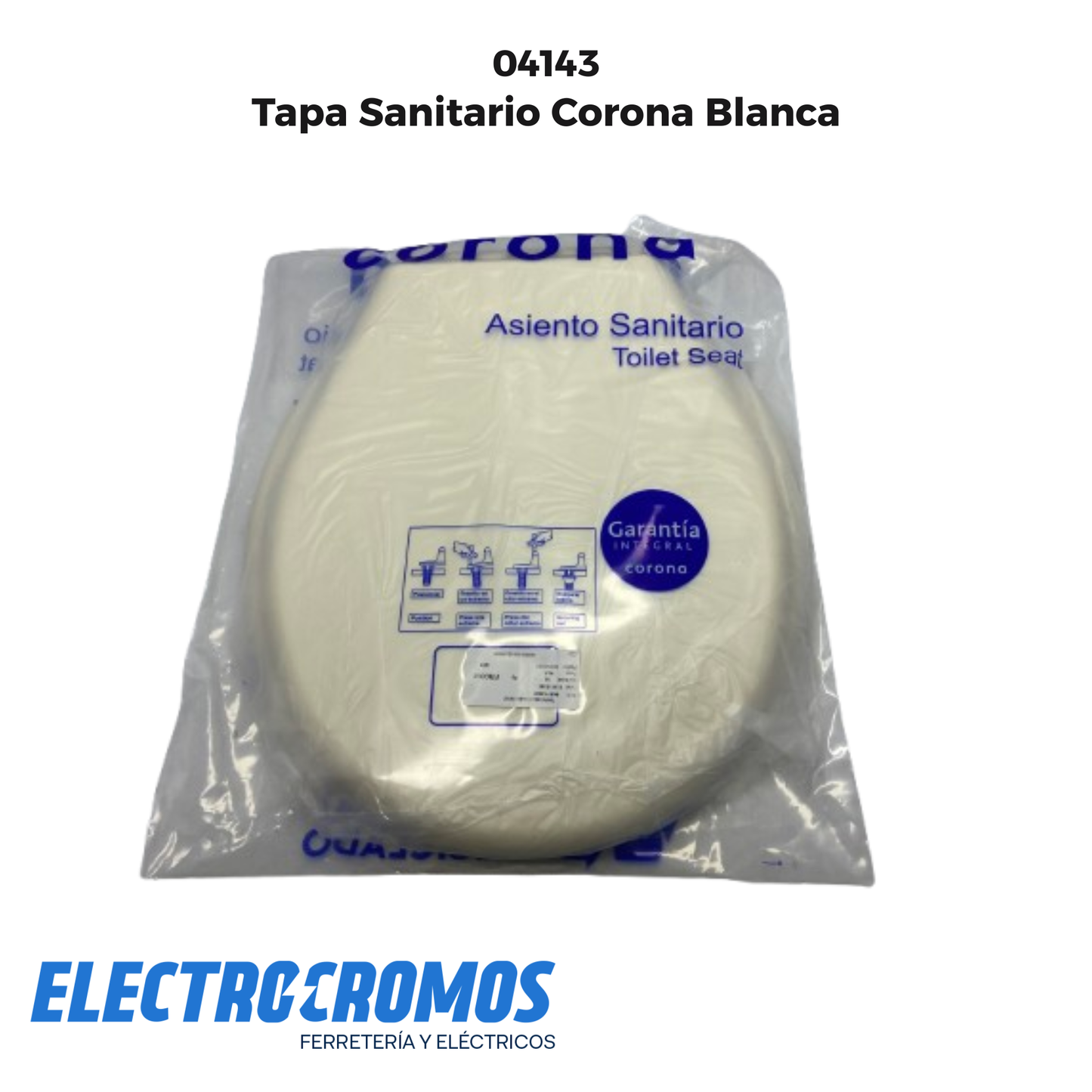 Tapa Sanitario Corona Blanca