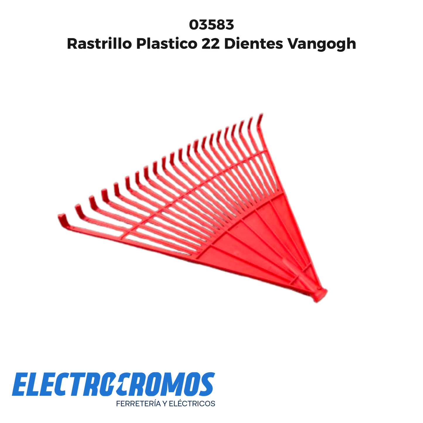 Rastrillo Plastico 22 Dientes Vangogh