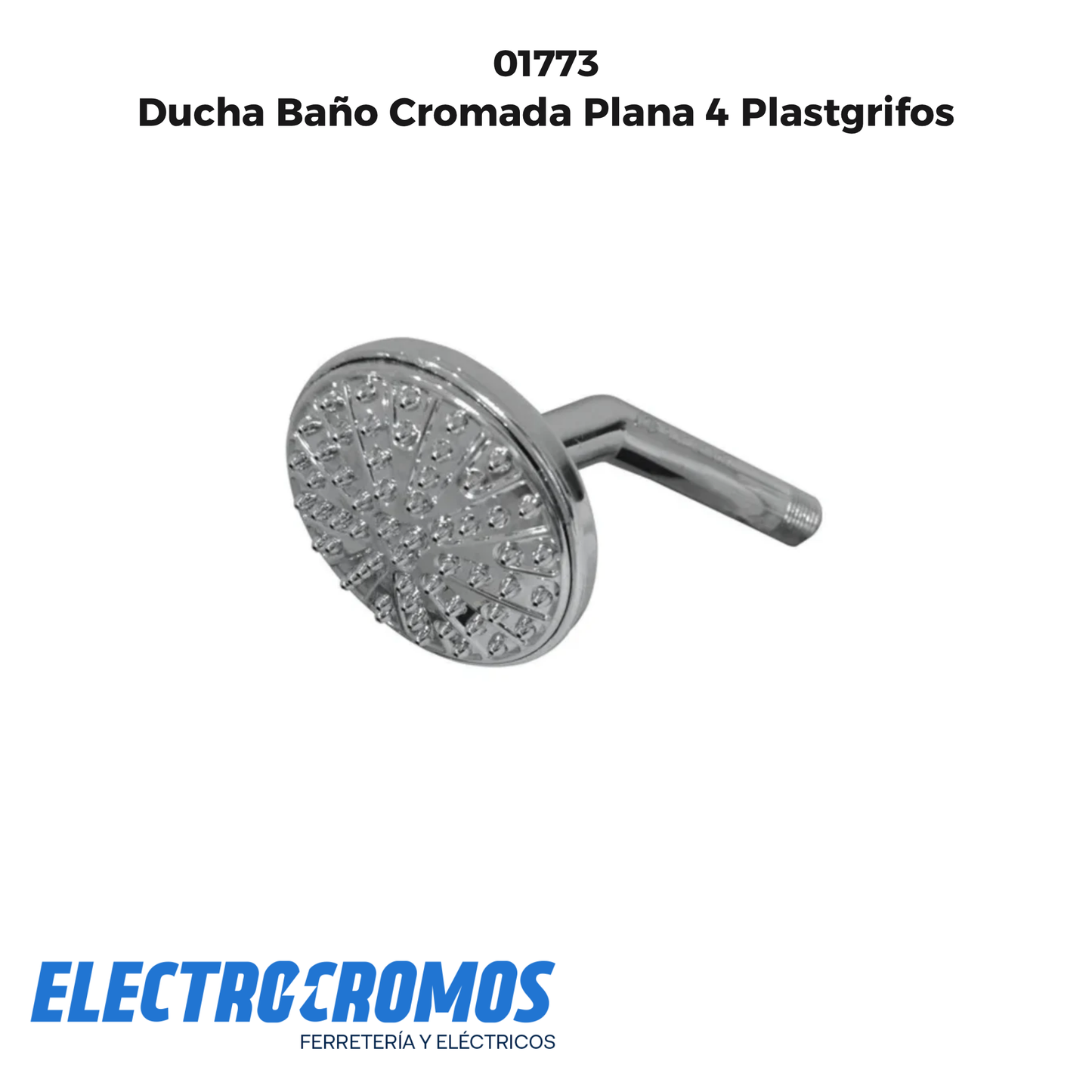 Ducha Baño Cromada Plana 4 Plastgrifos