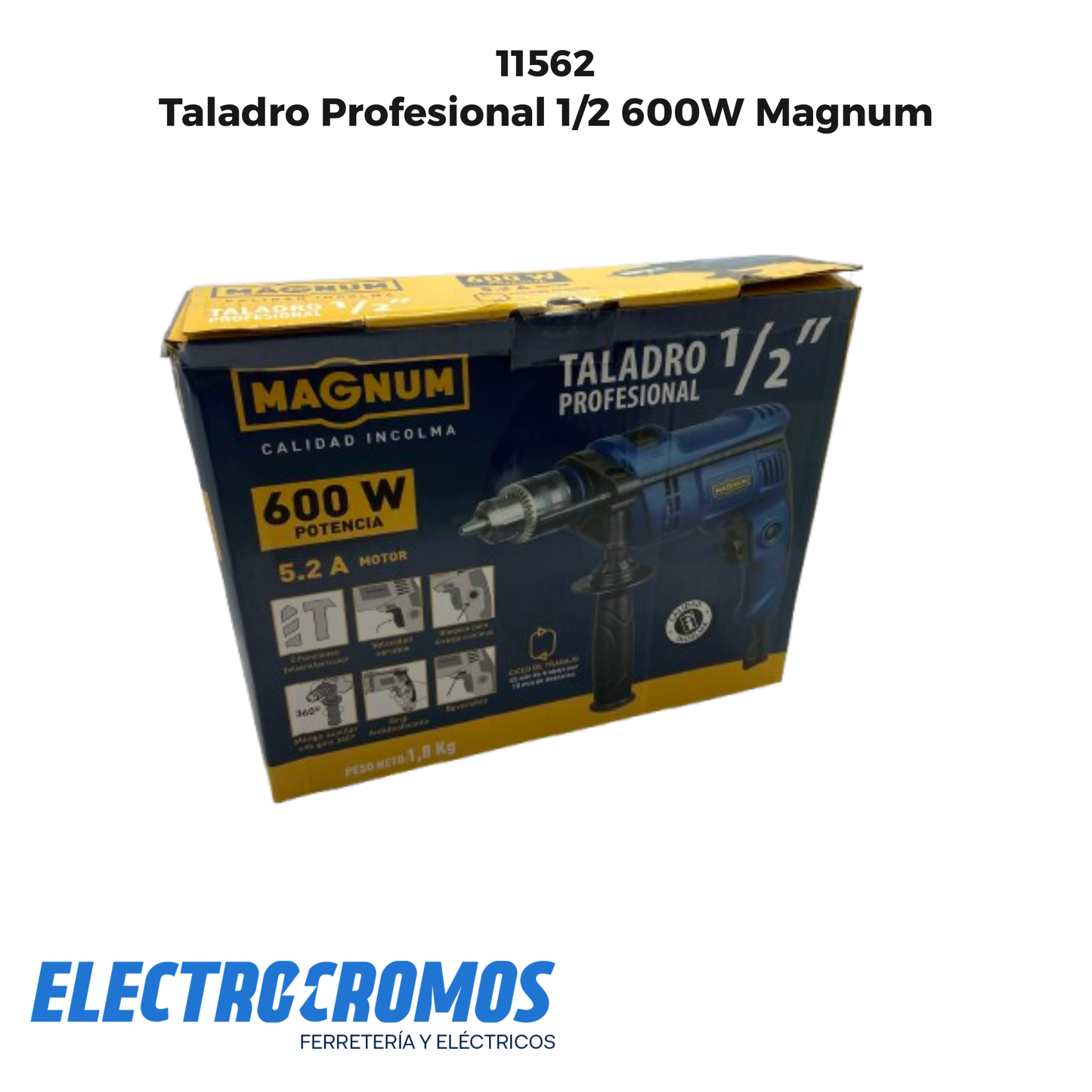 Taladro Profesional 1/2 600W Magnum