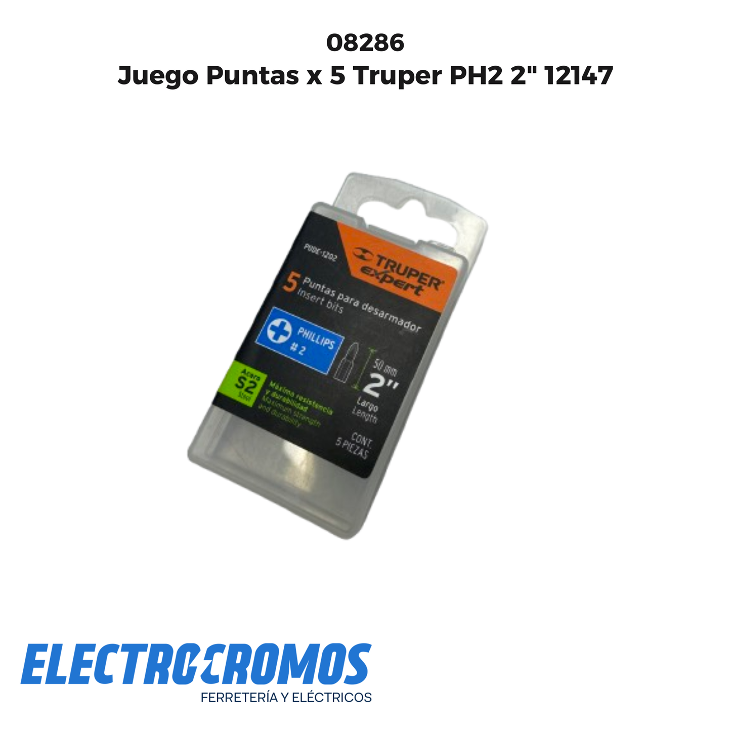 Juego Puntas x 5 Truper PH2 2" 12147
