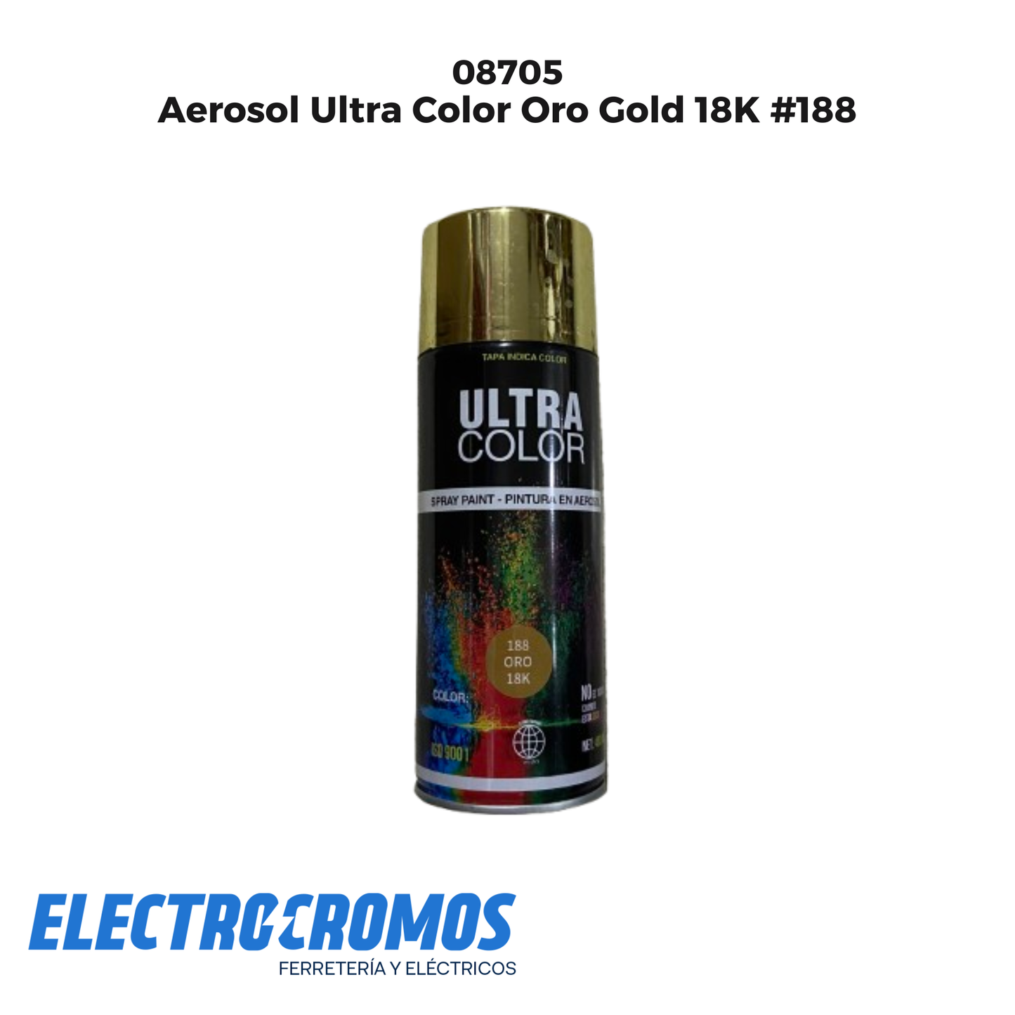 Aerosol Ultra Color Oro Gold 18K #188