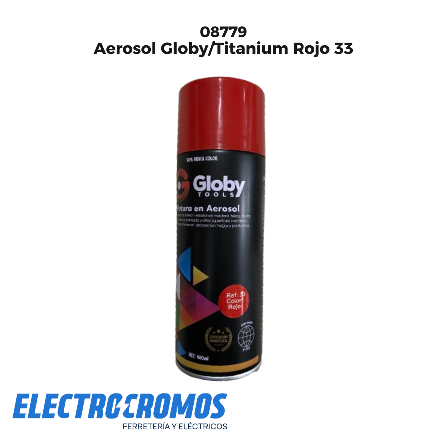 Aerosol Globy/Titanium Rojo 33