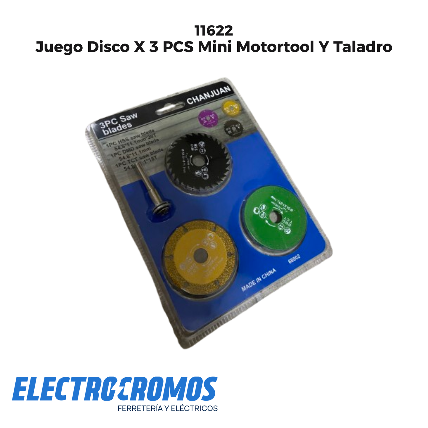 Juego Disco X 3 PCS Mini Motortool Y Taladro
