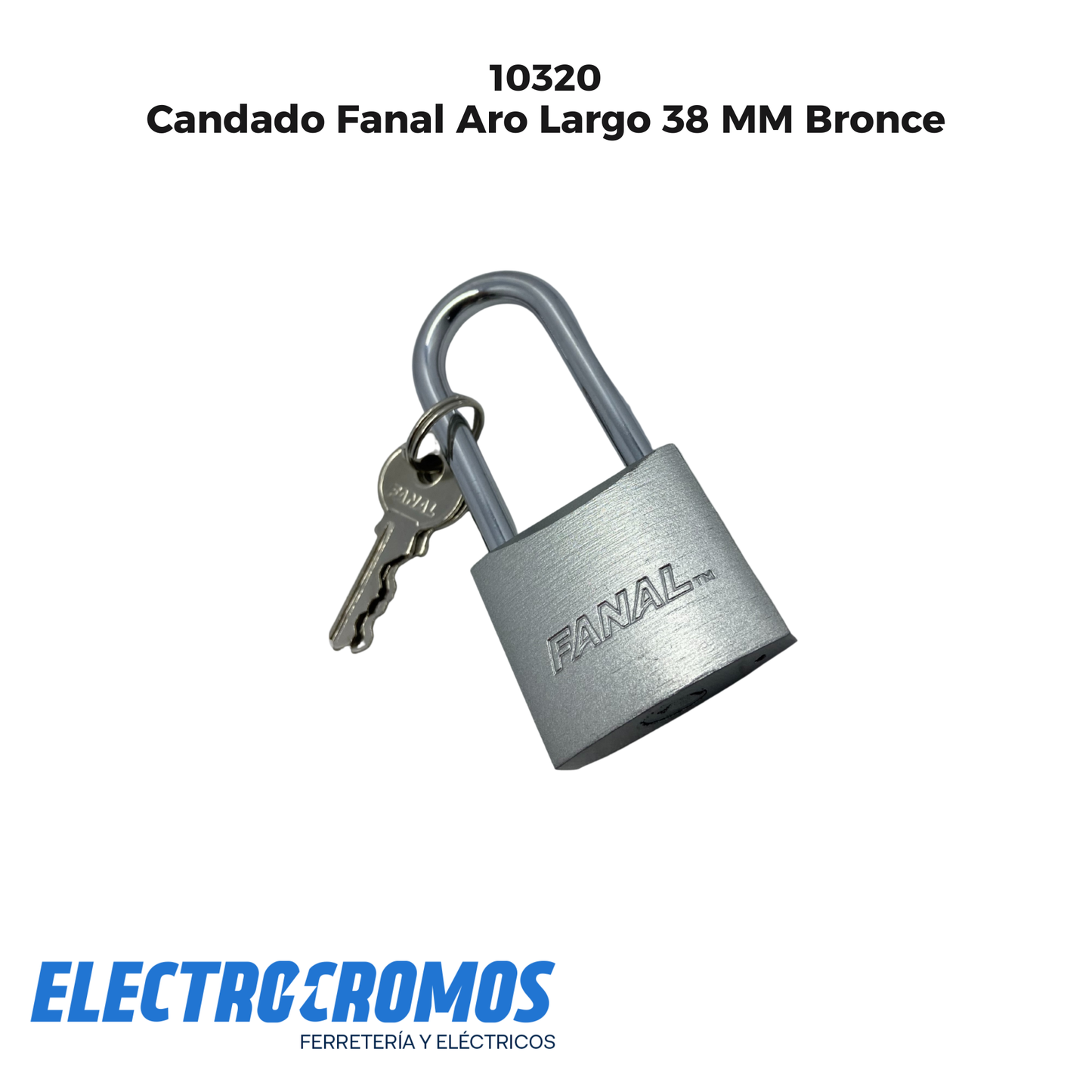 Candado Fanal Aro Largo 38 MM Bronce