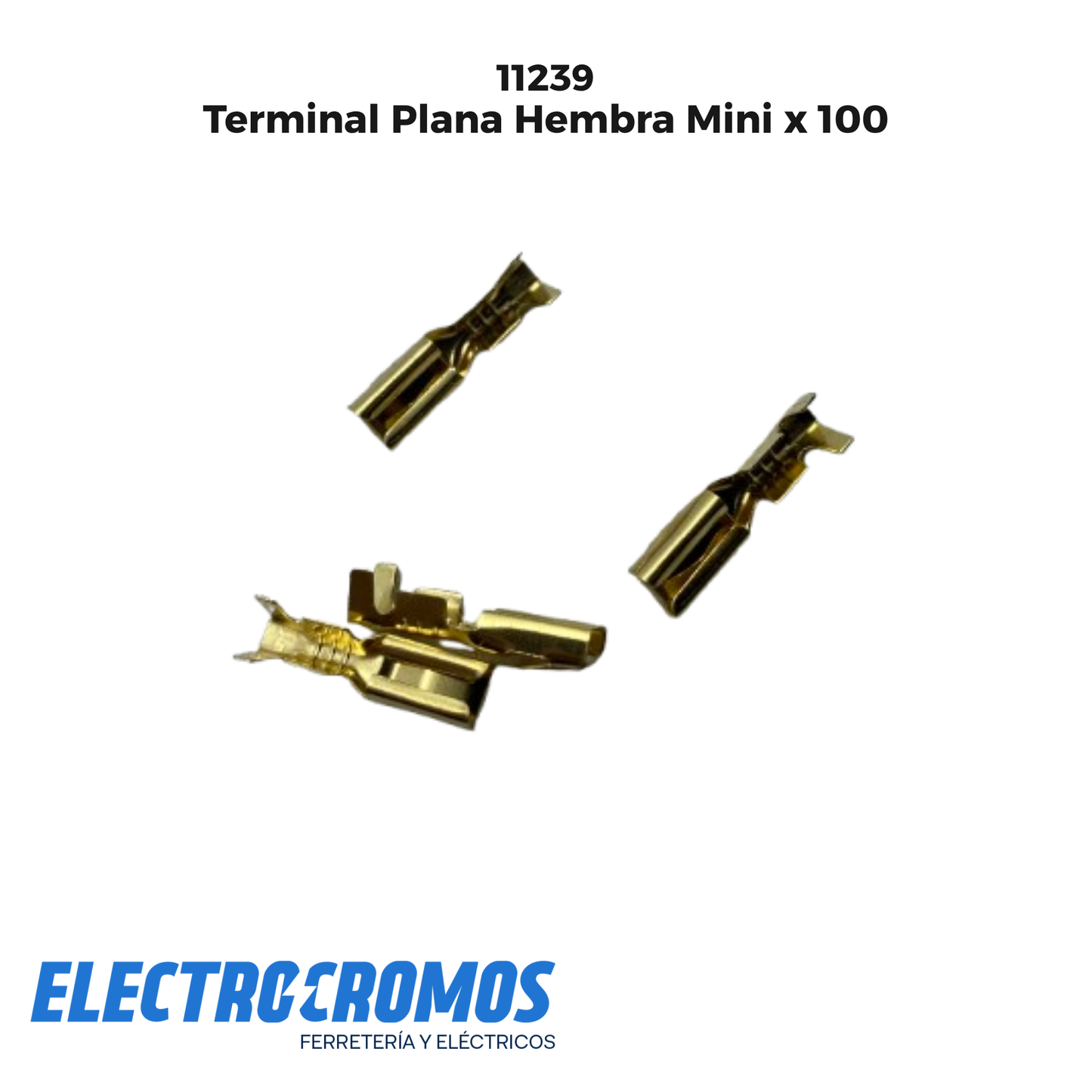Terminal Plana Hembra Mini x 100
