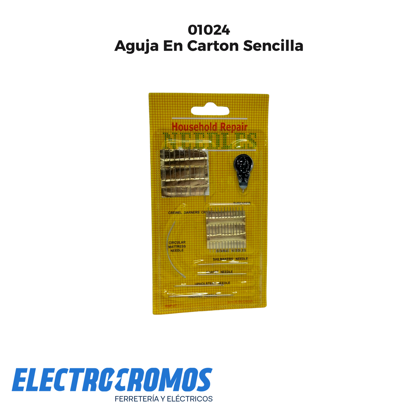 Aguja En Carton Sencilla