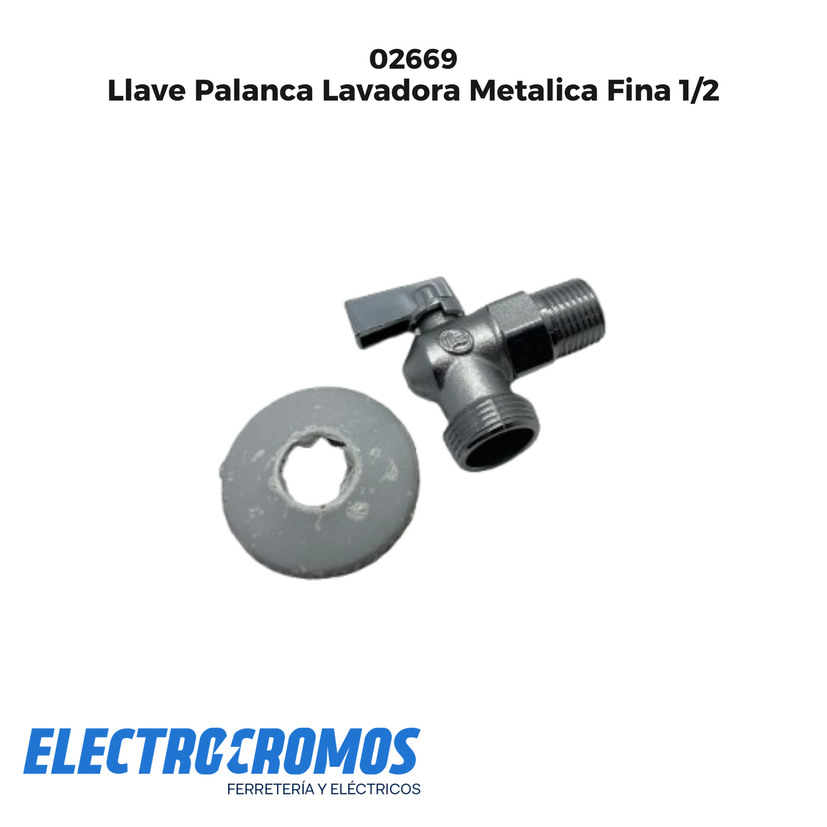 Llave Palanca Lavadora Metalica Fina 1/2