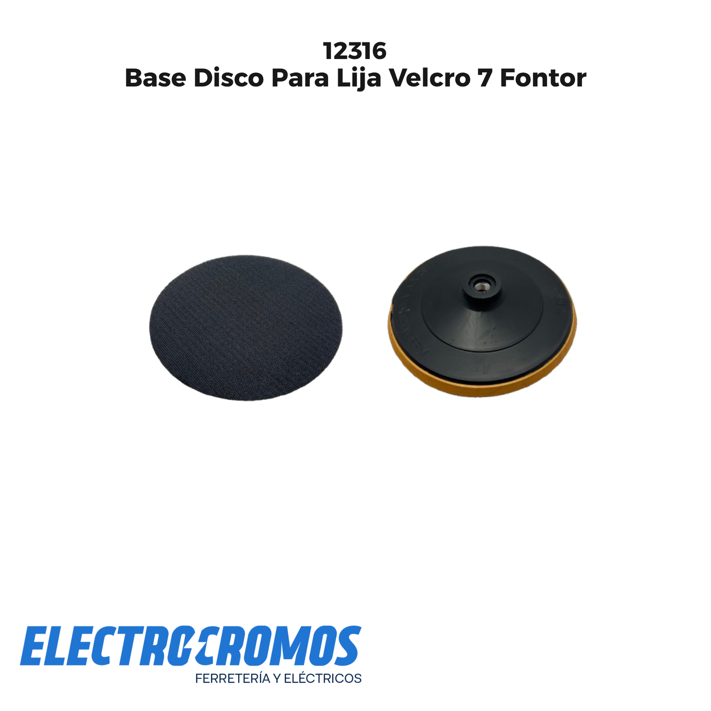 Base Disco Para Lija Velcro 7 Fontor