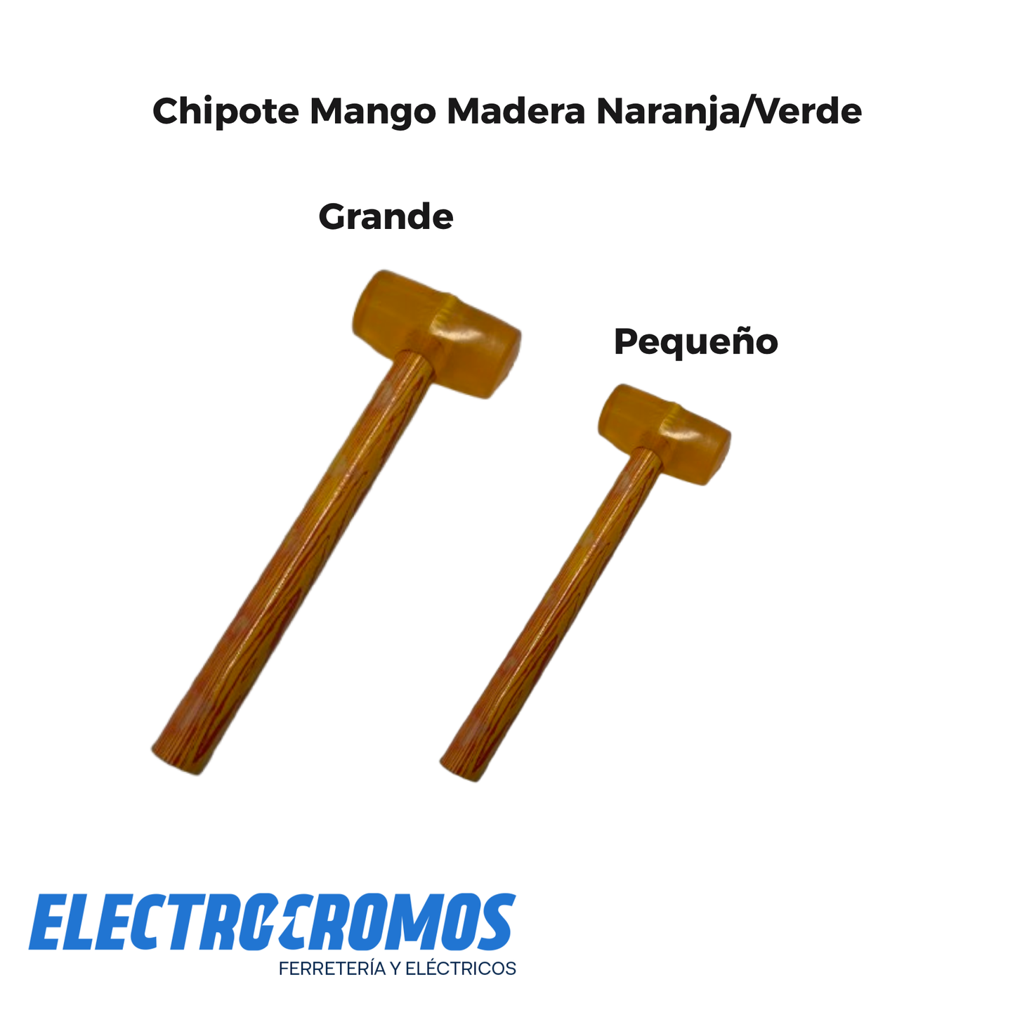 Chipote Mango Madera Naranja/Verde