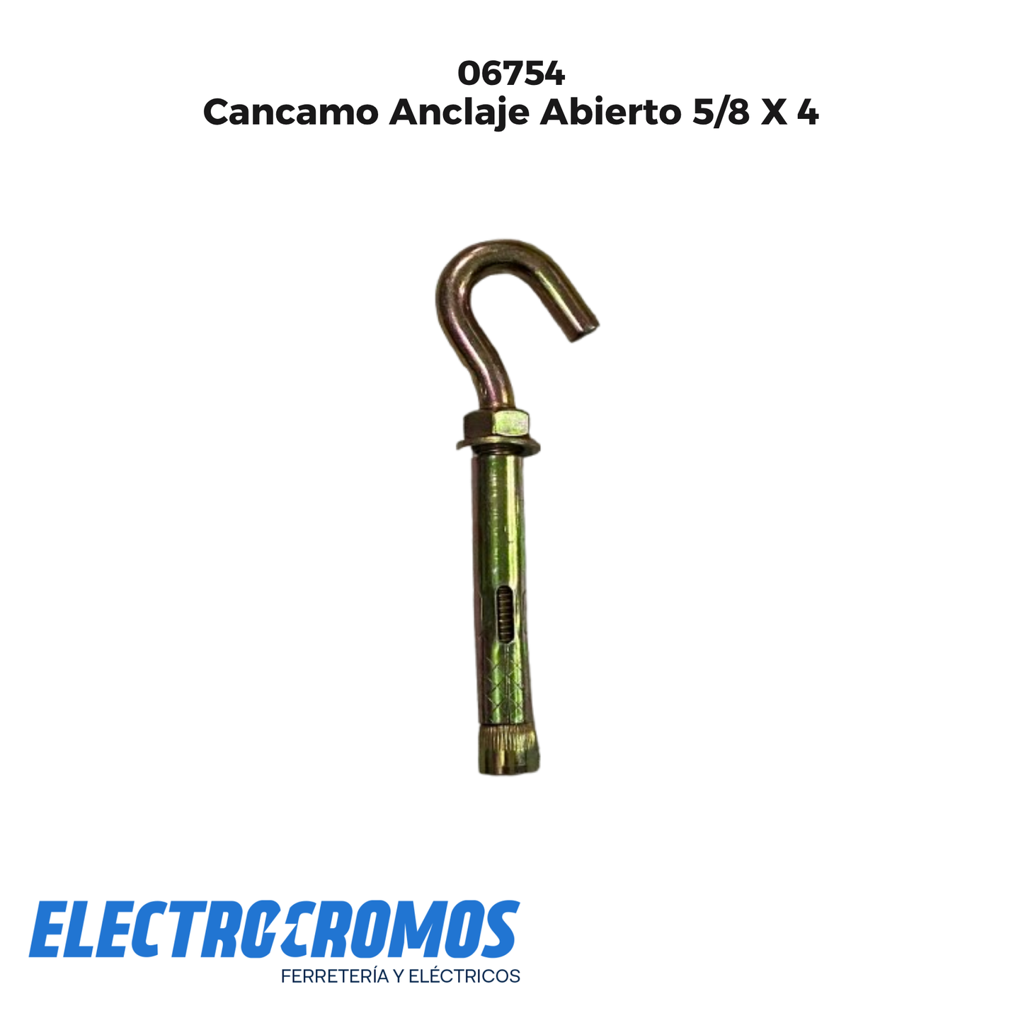 Cancamo Anclaje Abierto 5/8 X 4