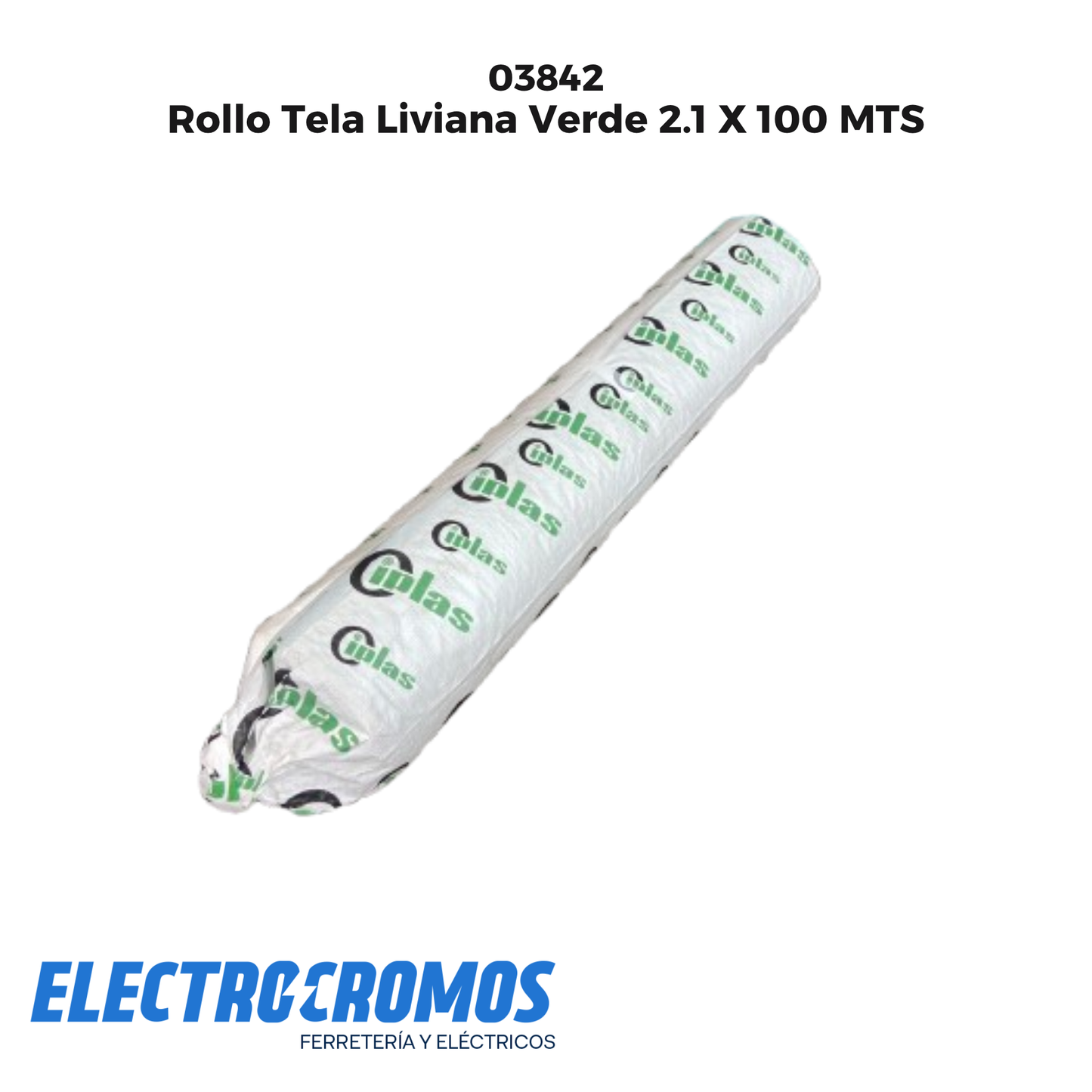 Rollo Tela Liviana Verde 2.1 X 100 MTS