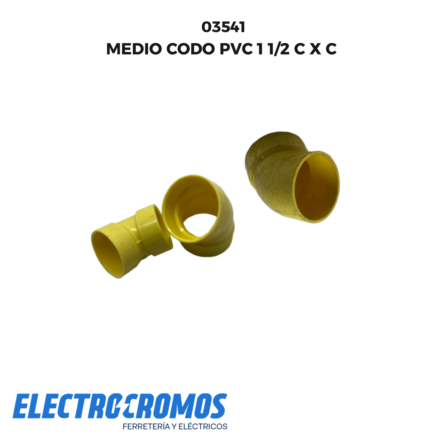 MEDIO CODO PVC 1 1/2 C X C