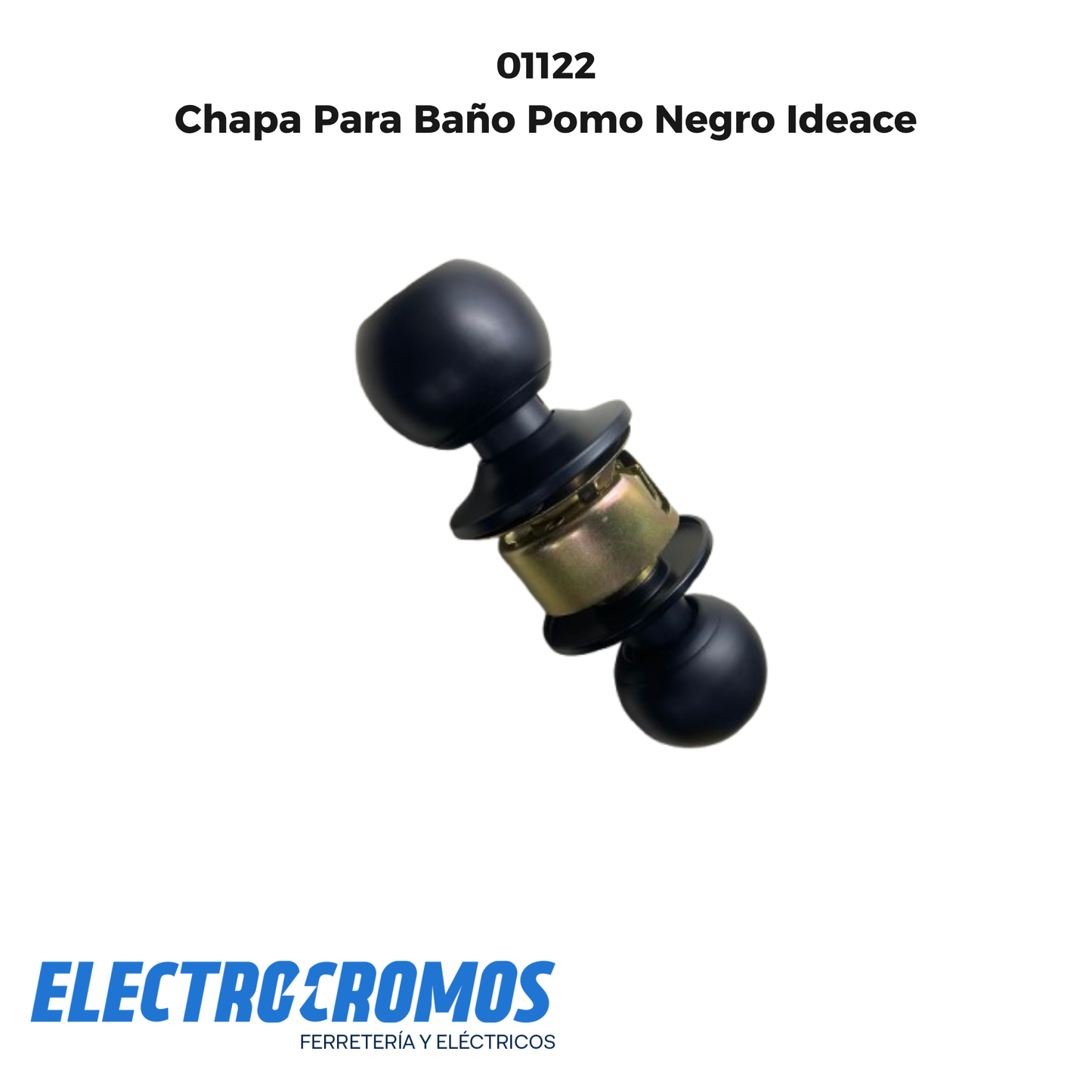 Chapa Para Baño Pomo Negro Ideace