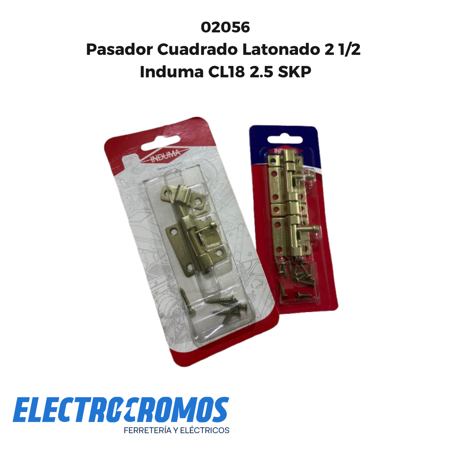 Pasador Cuadrado Latonado 2 1/2 Induma CL18 2.5 SKP