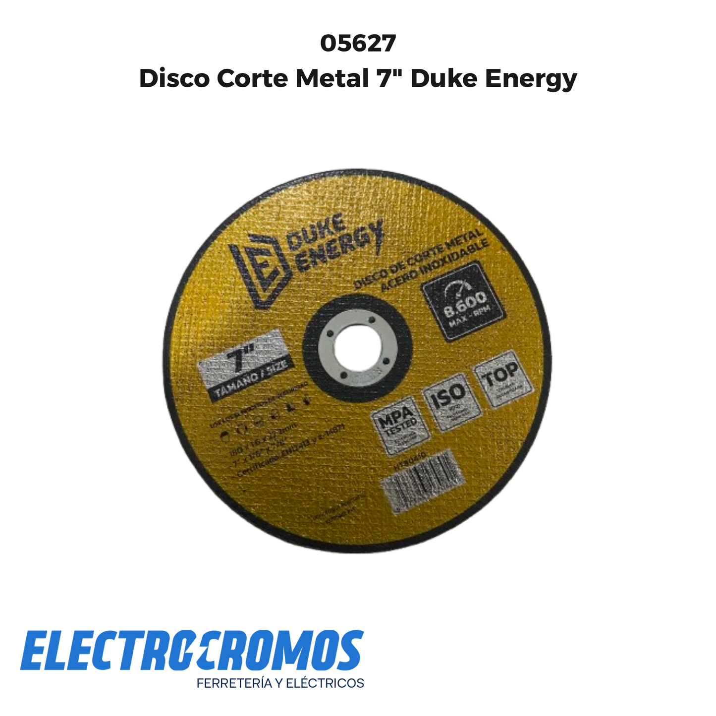 Disco Corte Metal 7" Duke Energy