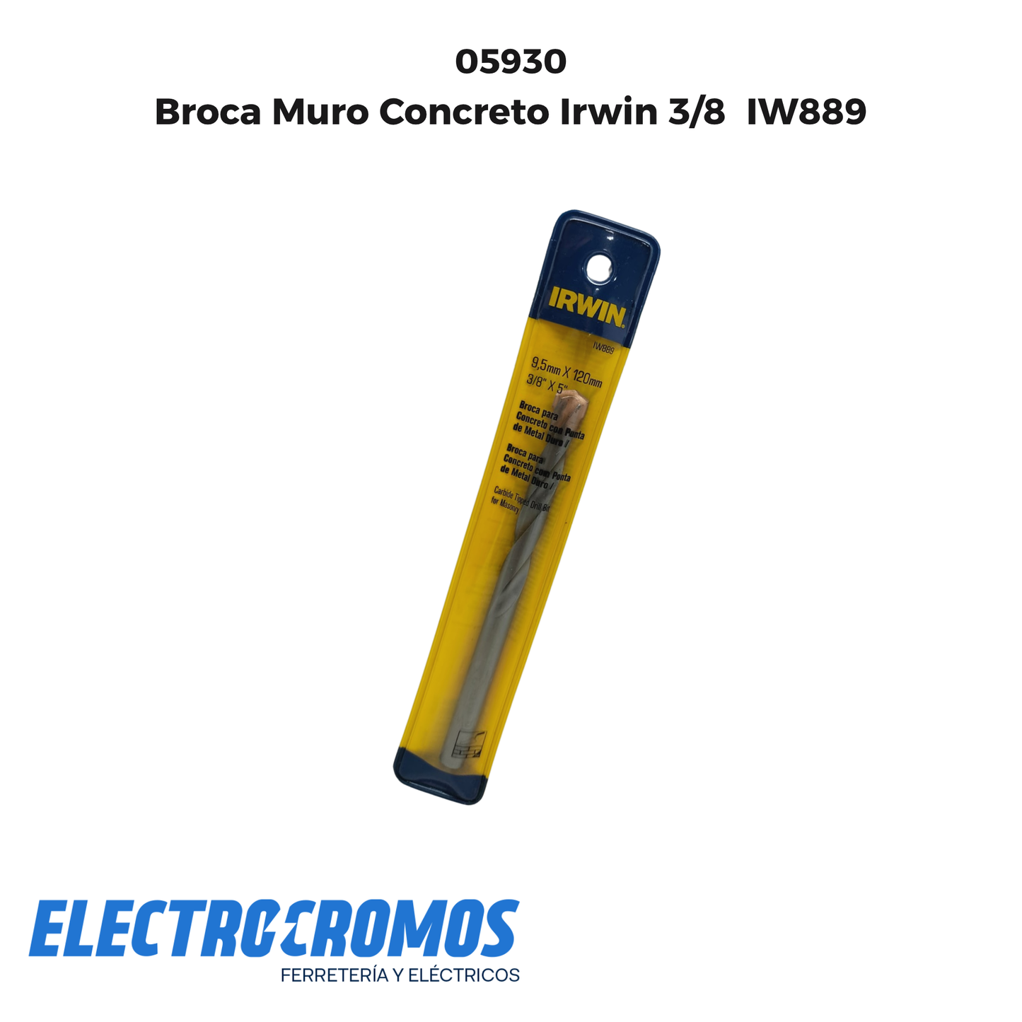 Broca Muro Concreto Irwin 3/8 IW889
