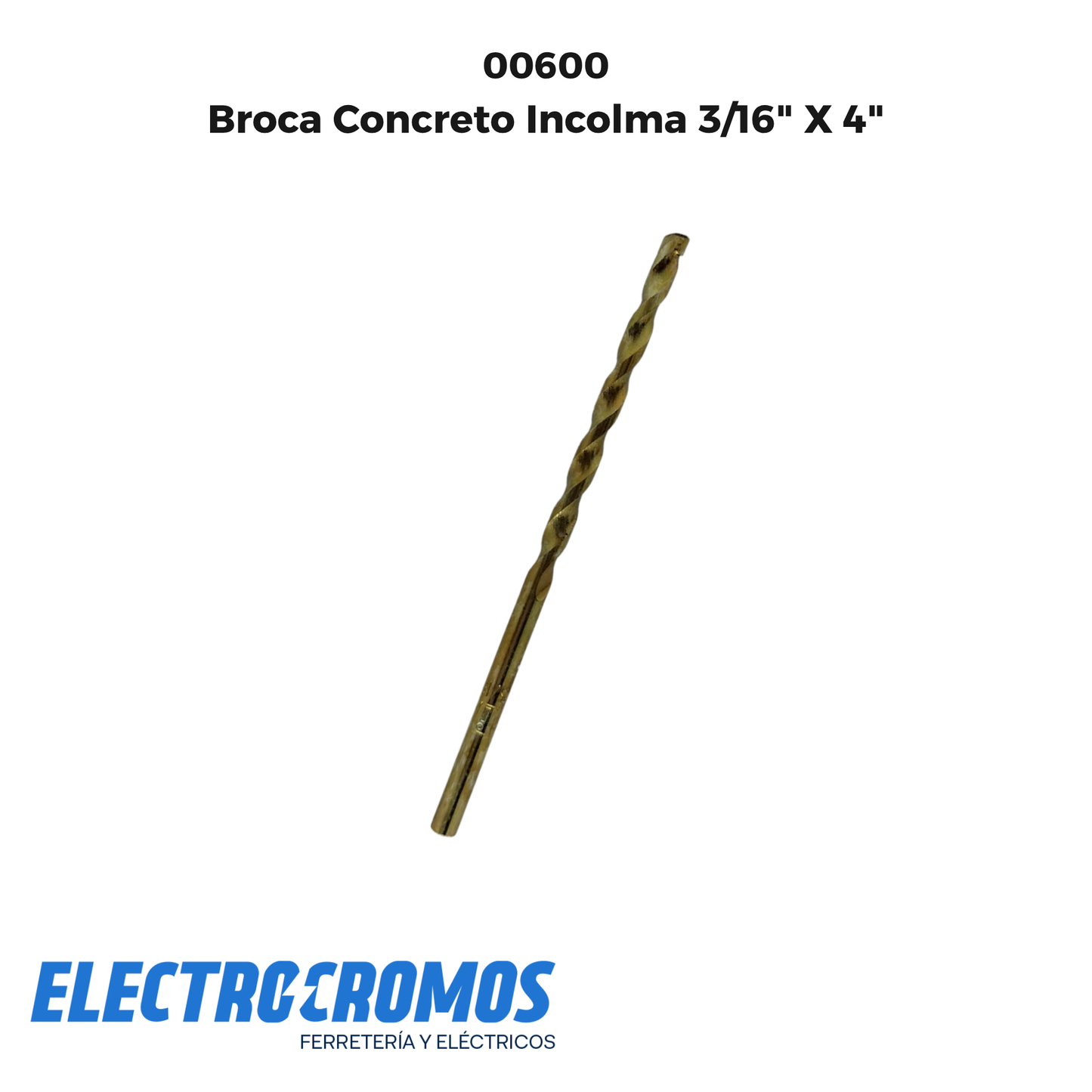 Broca Concreto Incolma 3/16" X 4"