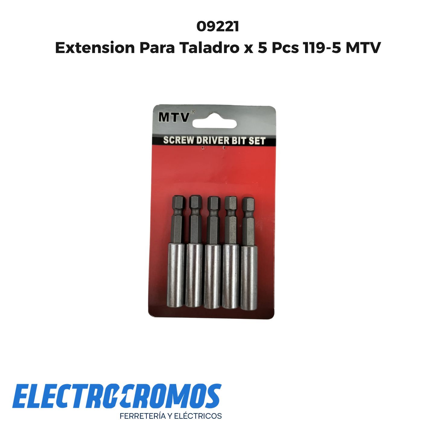 Extension Para Taladro x 5 Pcs 119-5 MTV