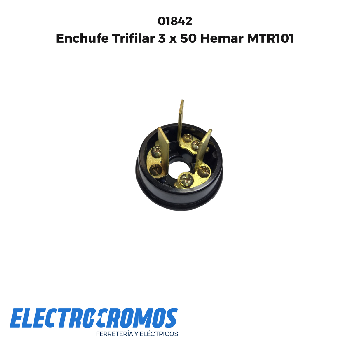 Enchufe Trifilar 3 x 50 Hemar MTR101