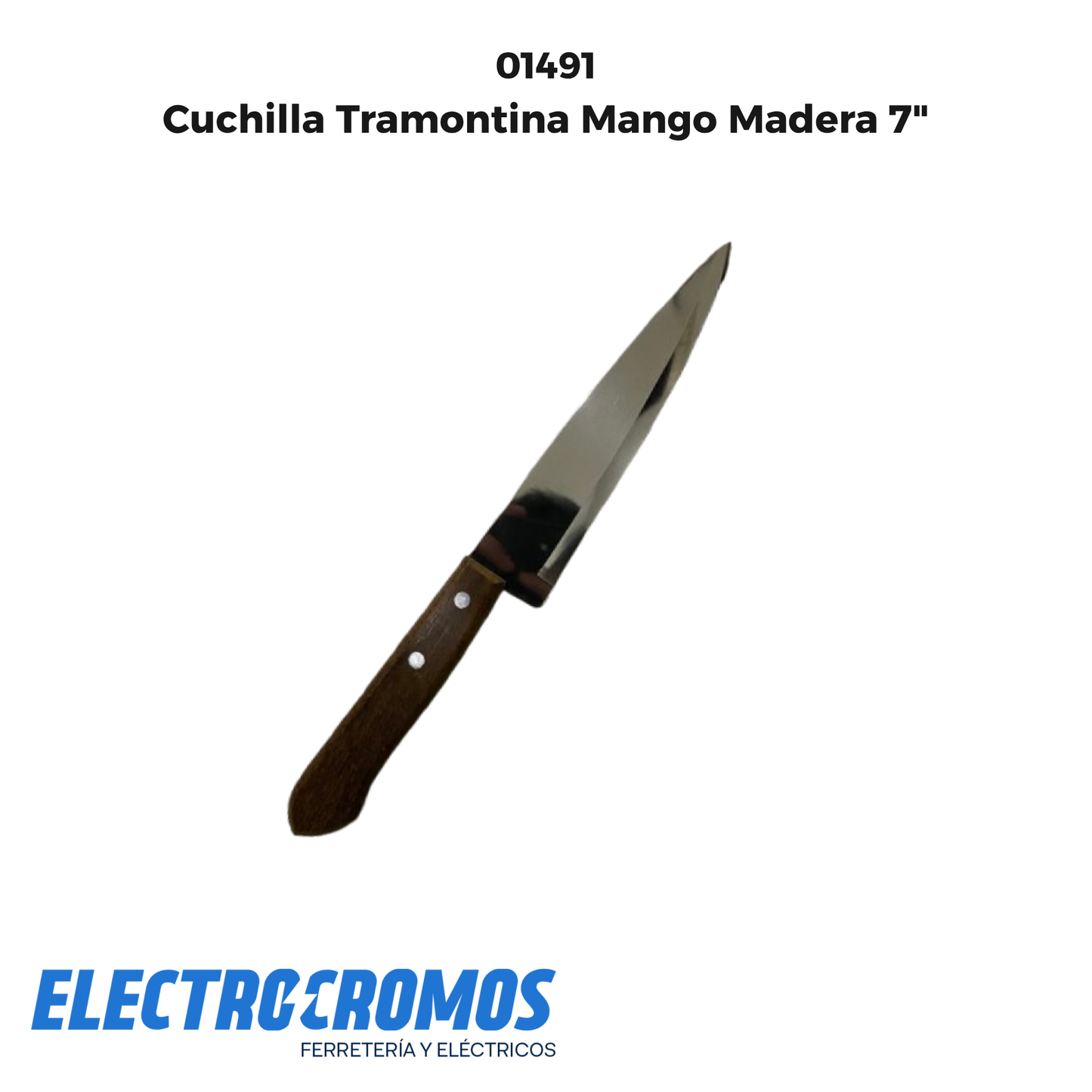 Cuchilla Tramontina Mango Madera 7"